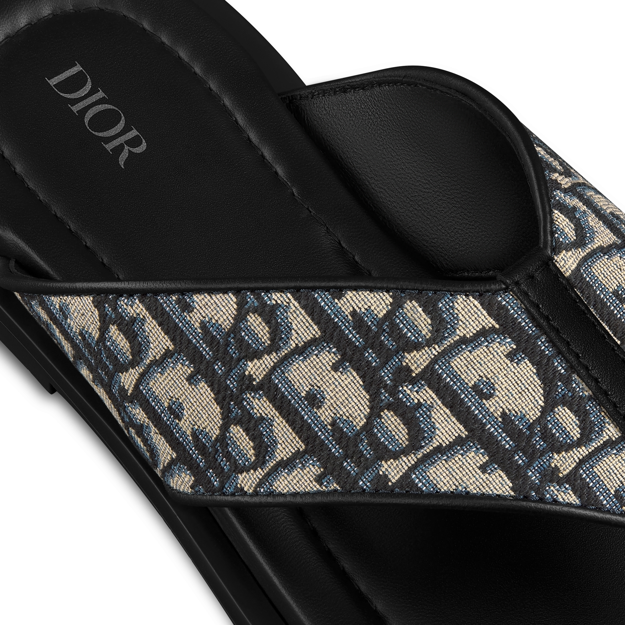 Dior Alias Zehensandale Dior Oblique Jacquard in Beige und Schwarz E09