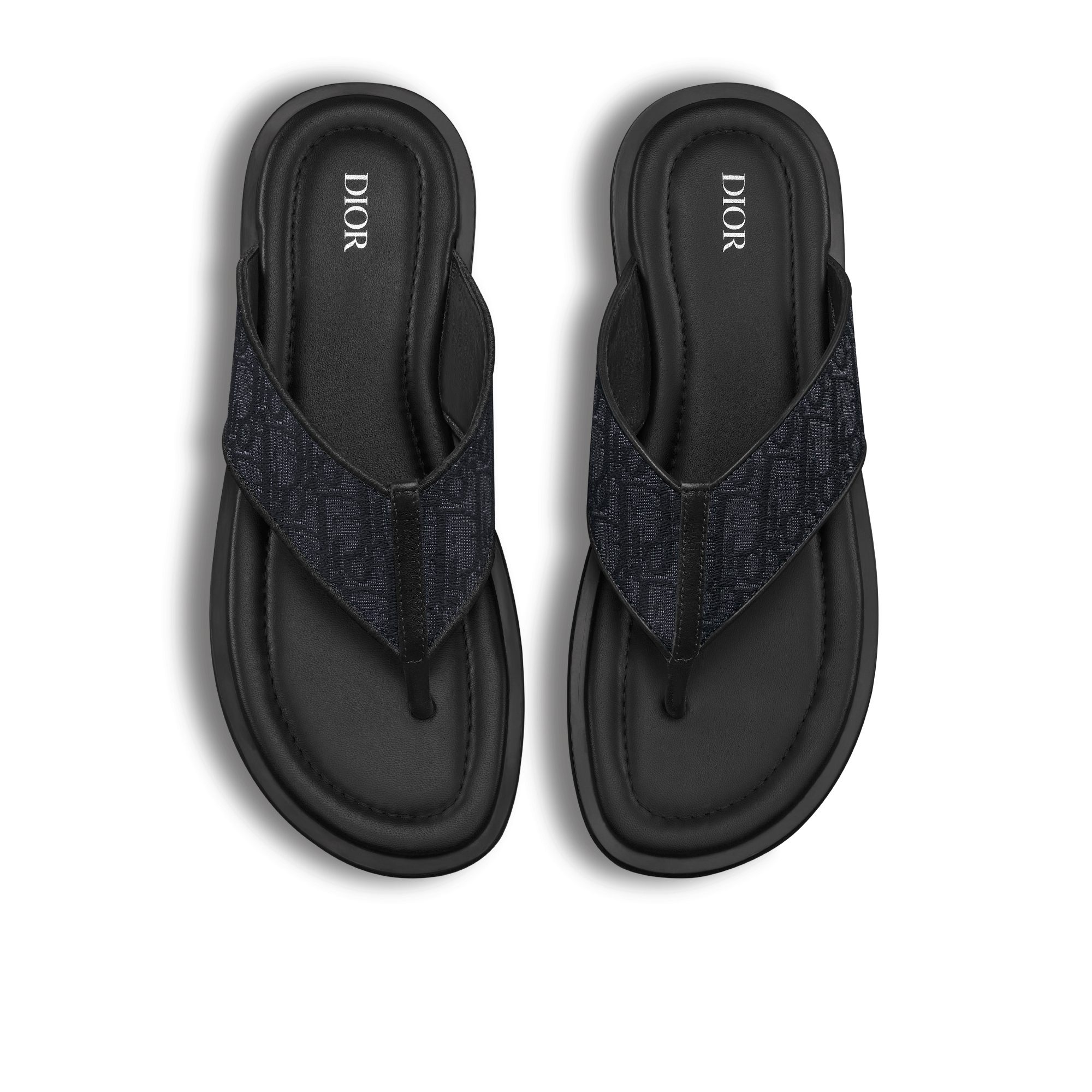Dior Alias Thong Sandal Black Dior Oblique Jacquard E06