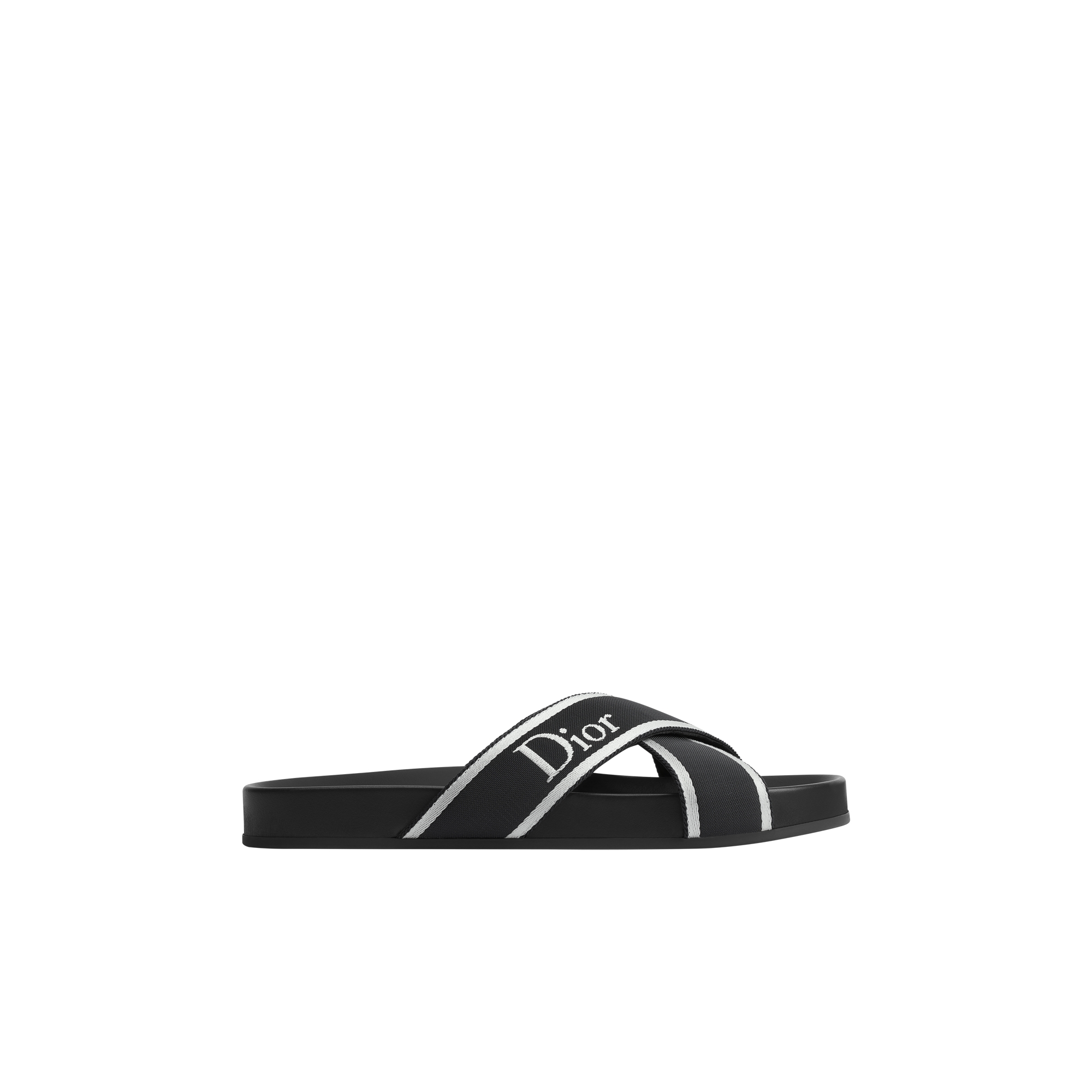 Dioriviera Dior Aqua Sandal Gray and Navy Blue Technical Fabric | DIOR