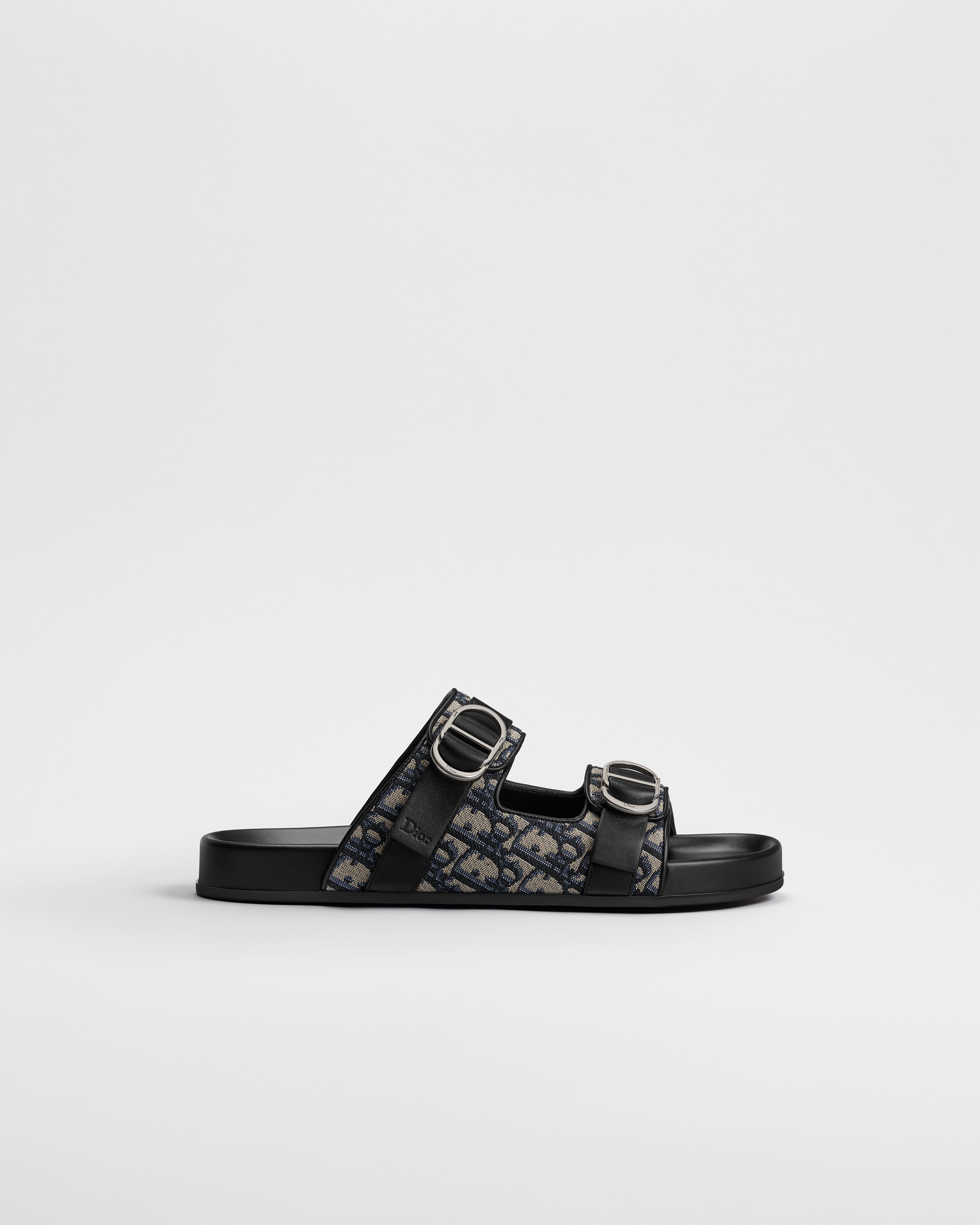 Dior Aqua Sandale Dior Oblique Jacquard in Beige und Schwarz E02