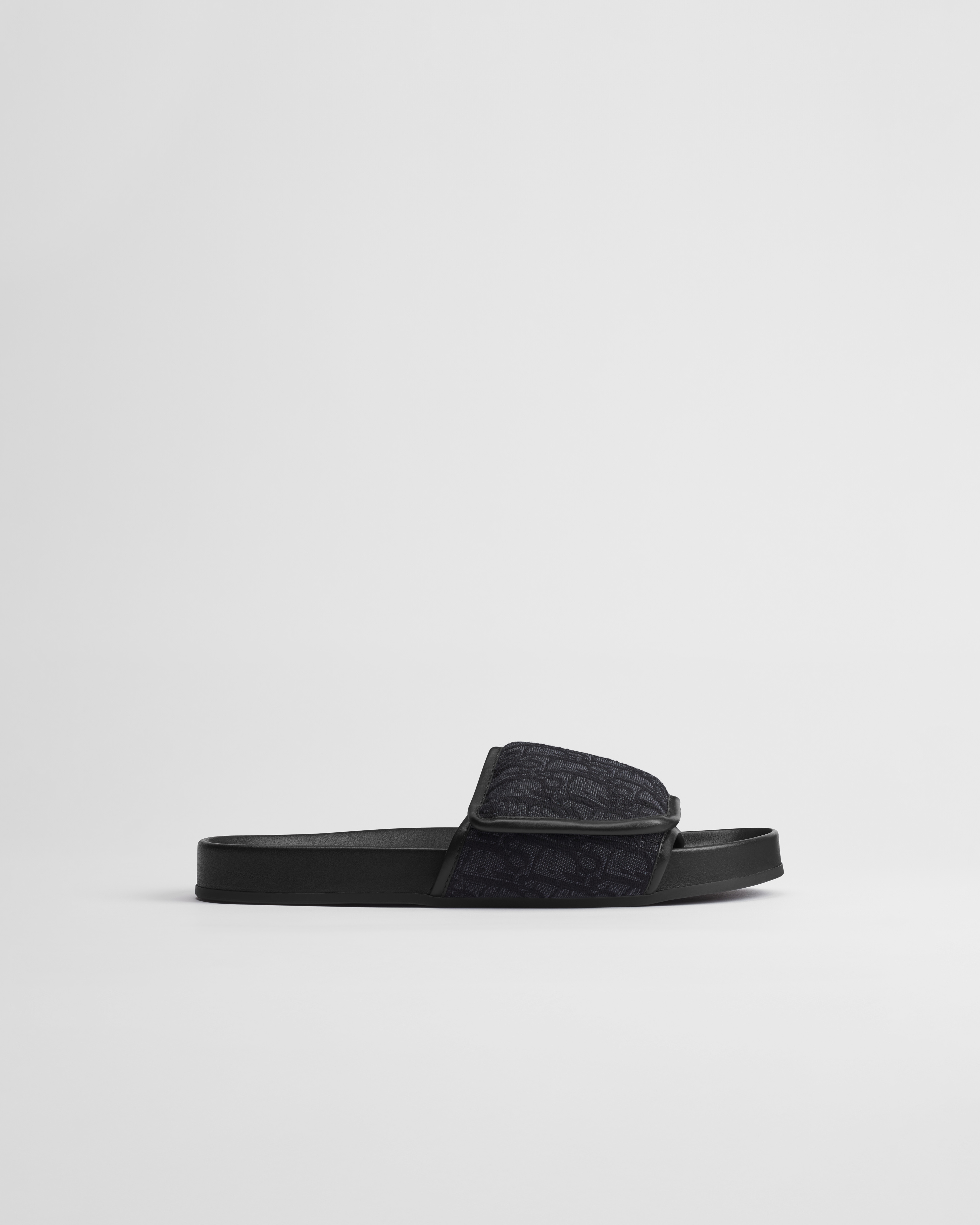 Dior Aqua Sandal Black Dior Oblique Jacquard E02