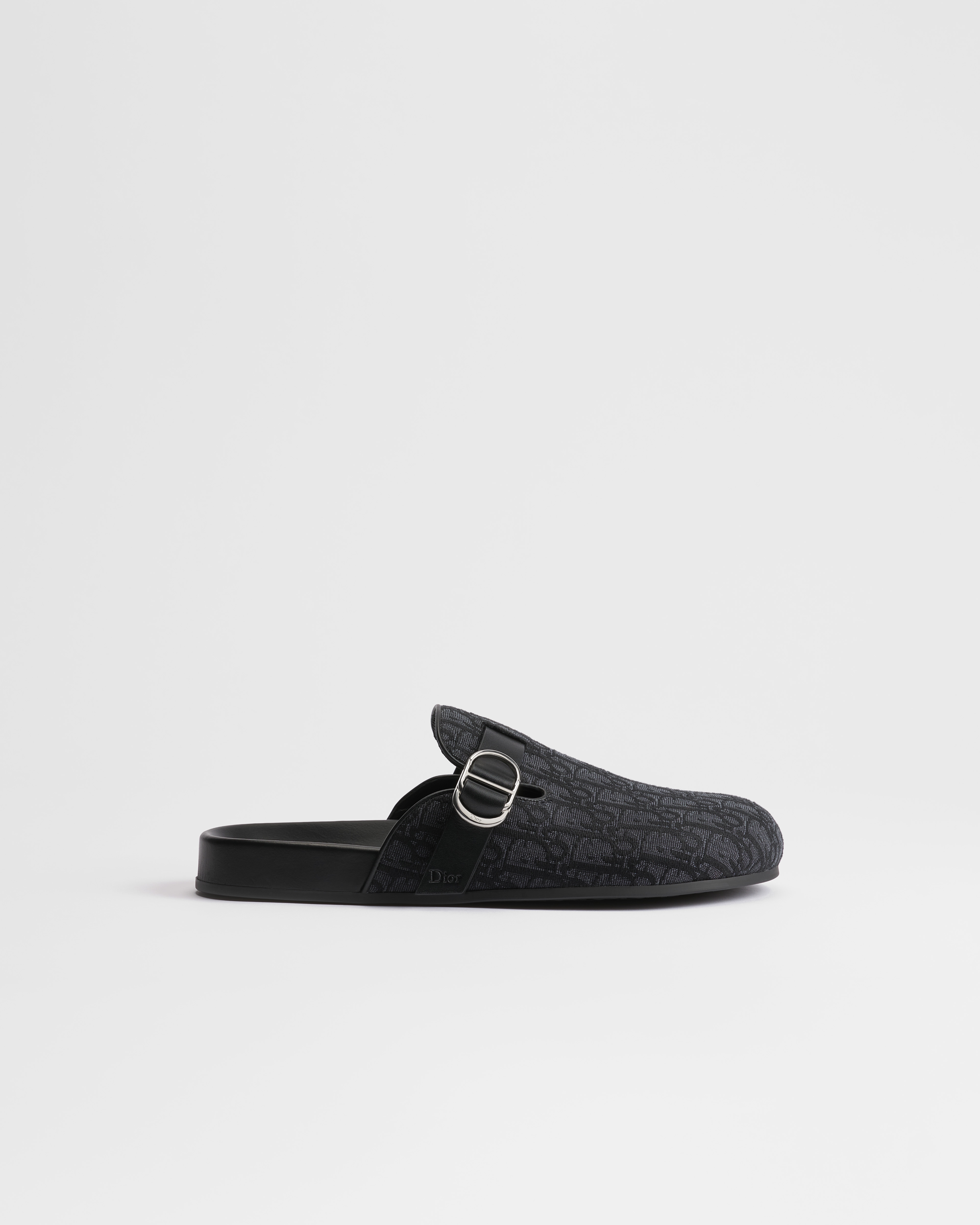 Dior Aqua Mule Black Dior Oblique Jacquard E02