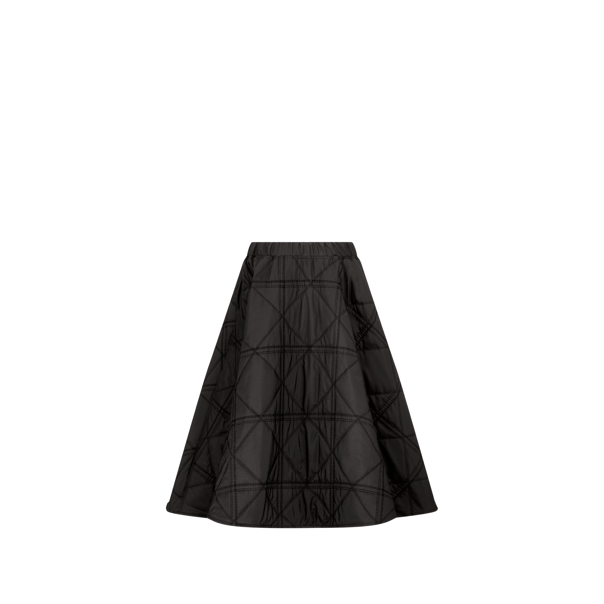 Falda de largo medio Dior Kids Tejido Macrocannage negro E08