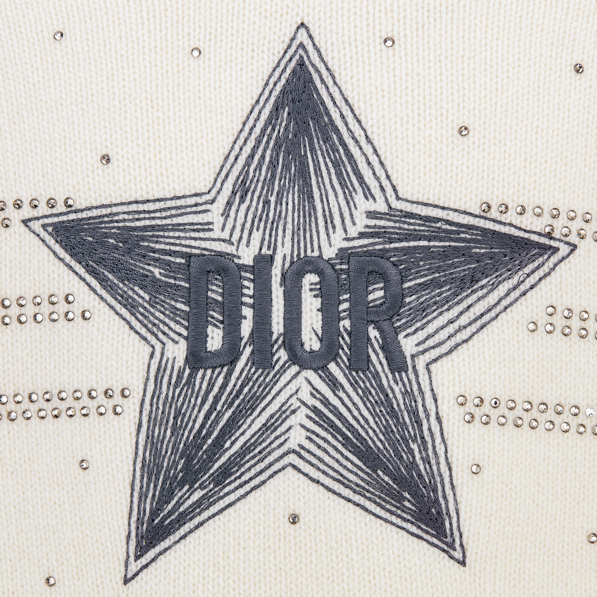 Suéter con capucha Dior Kids Punto de lana marfil E09