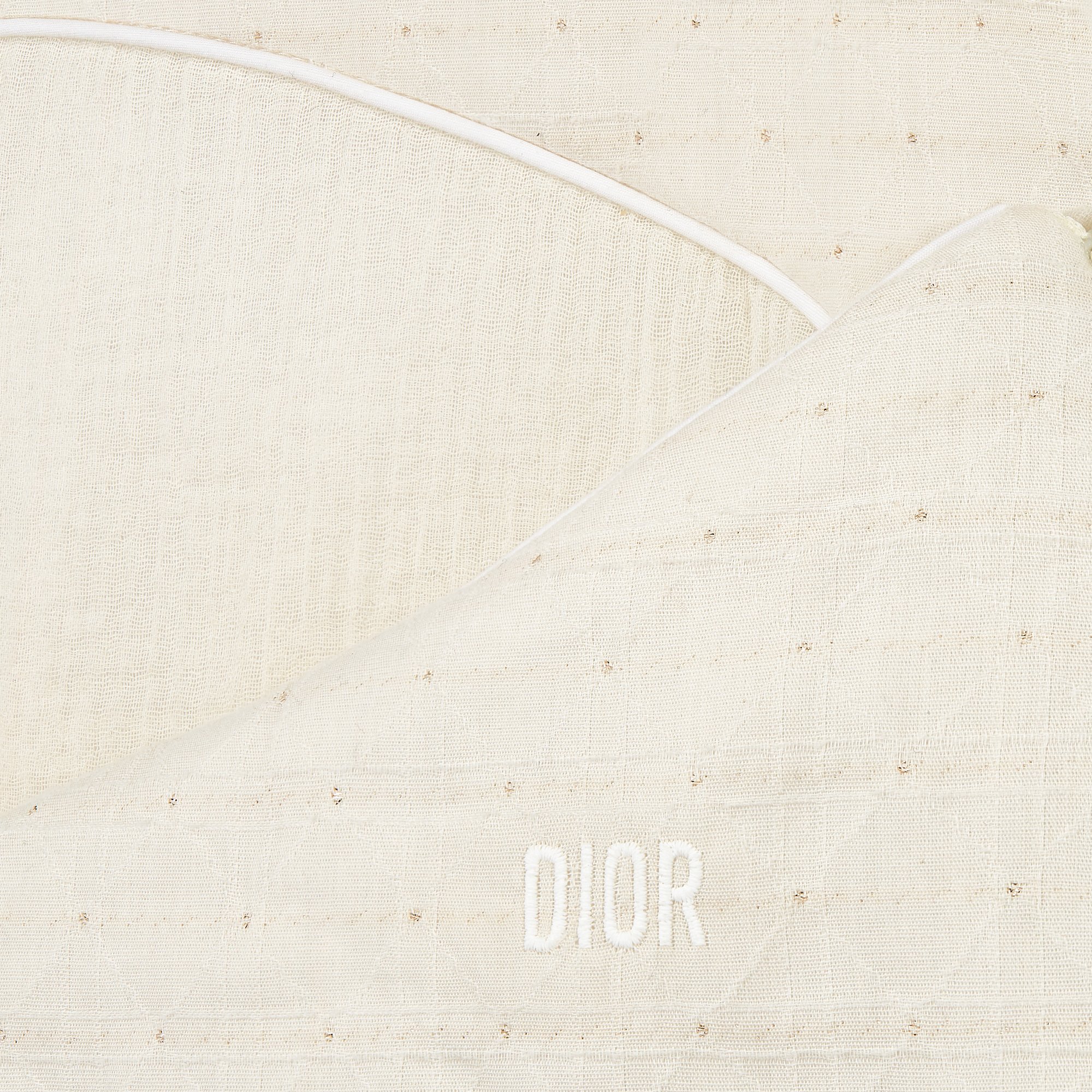 Baby Dior Sleeping Bag Ivory Cotton Voile With Gold Tone Cannage Girl Accessories