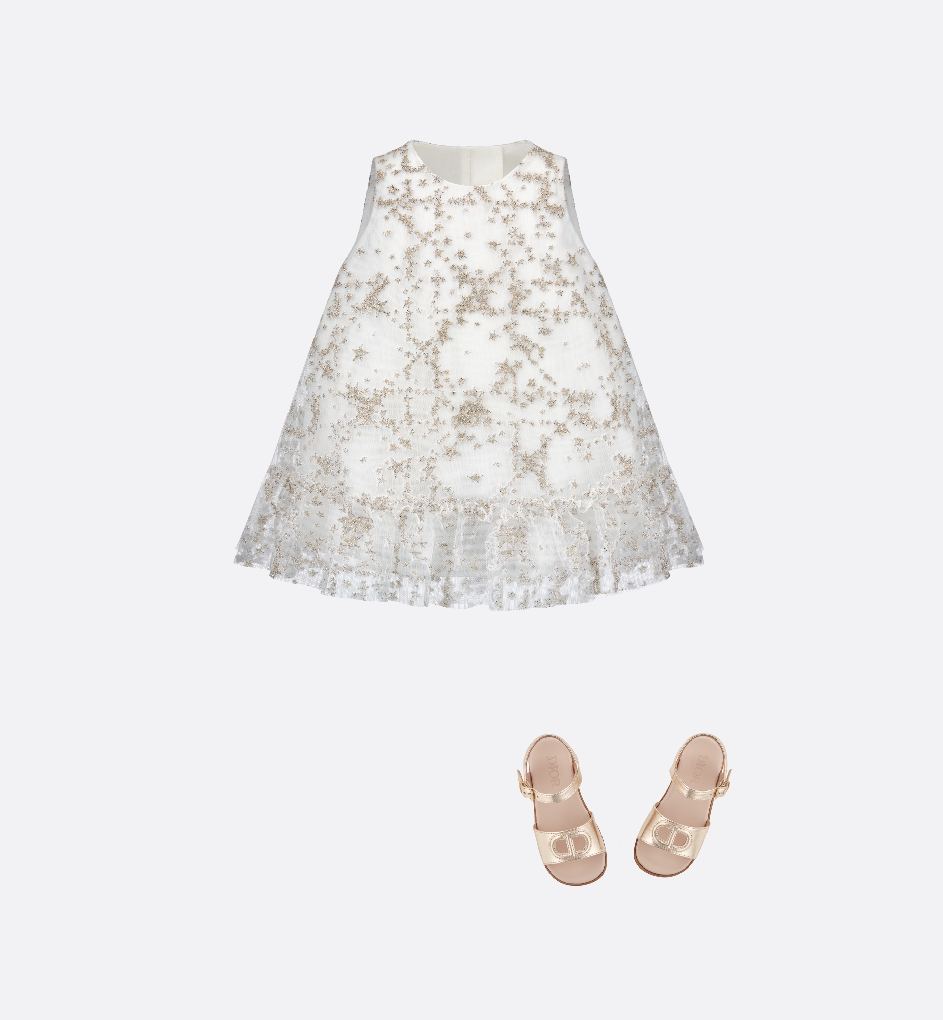 Sandale für Babys Kalbsleder in Gold E12