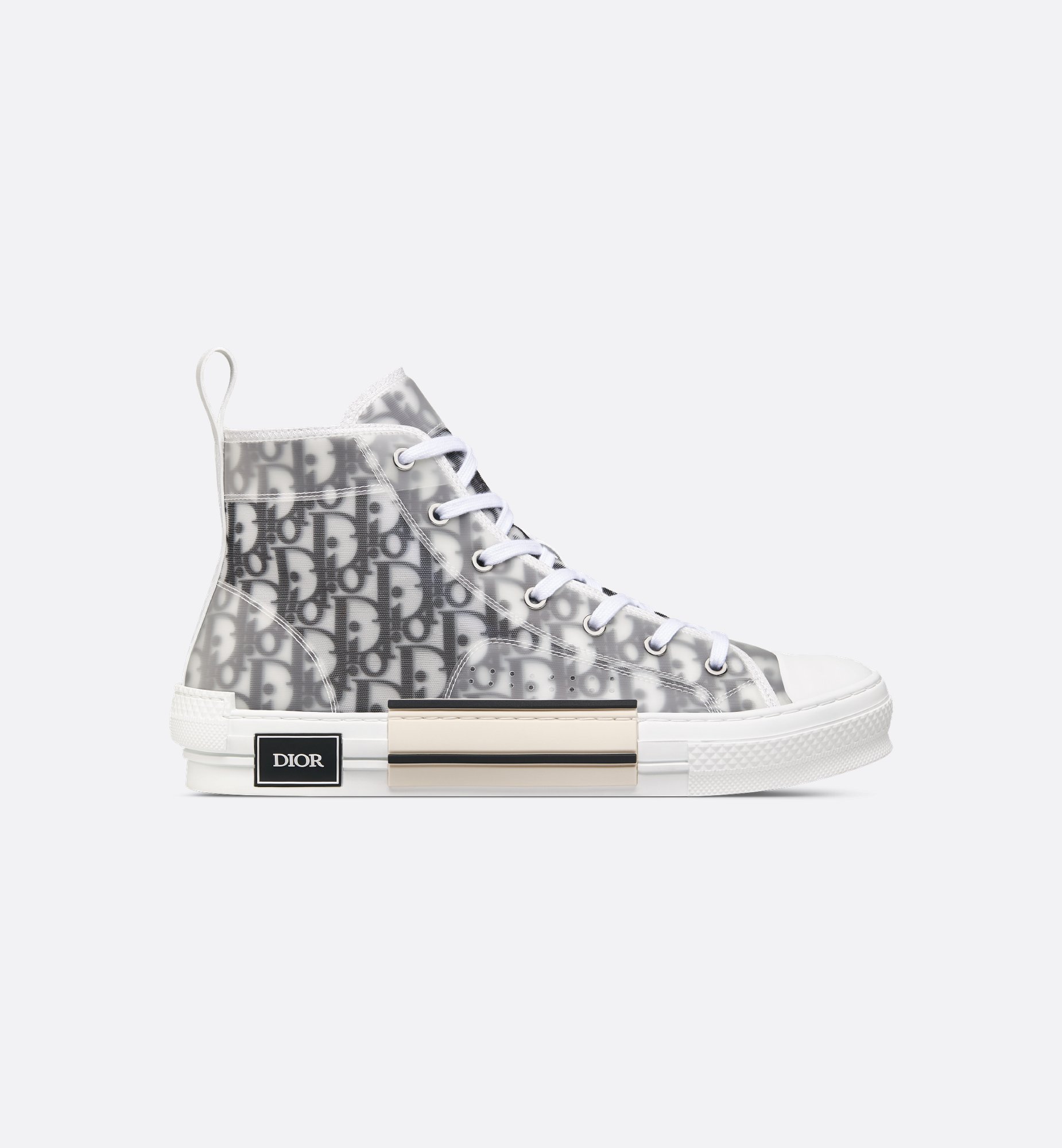 B23 League High-Top Sneaker White and Black Dior Oblique Canvas | DIOR
