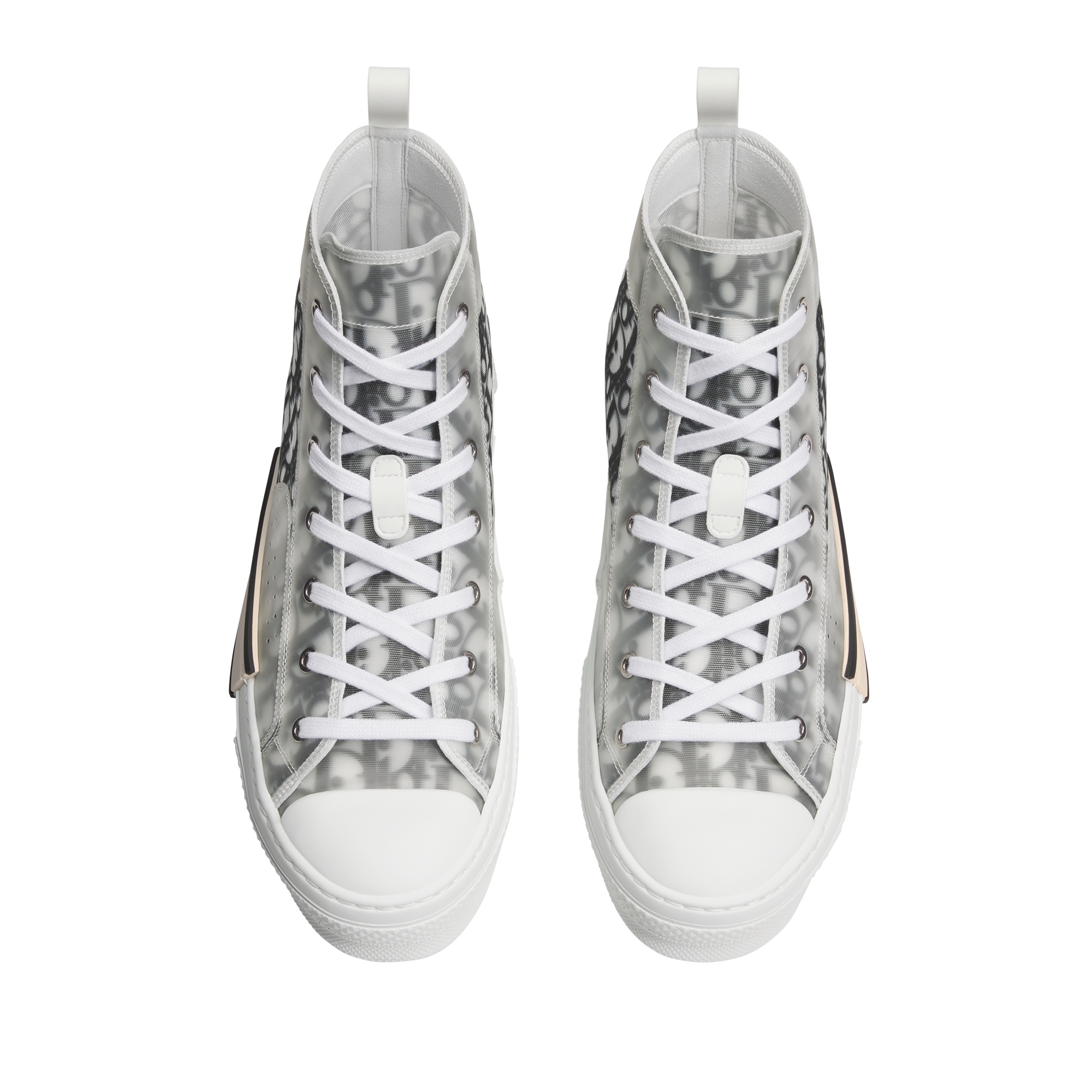 B23 League High-Top Sneaker White and Black Dior Oblique Canvas E06