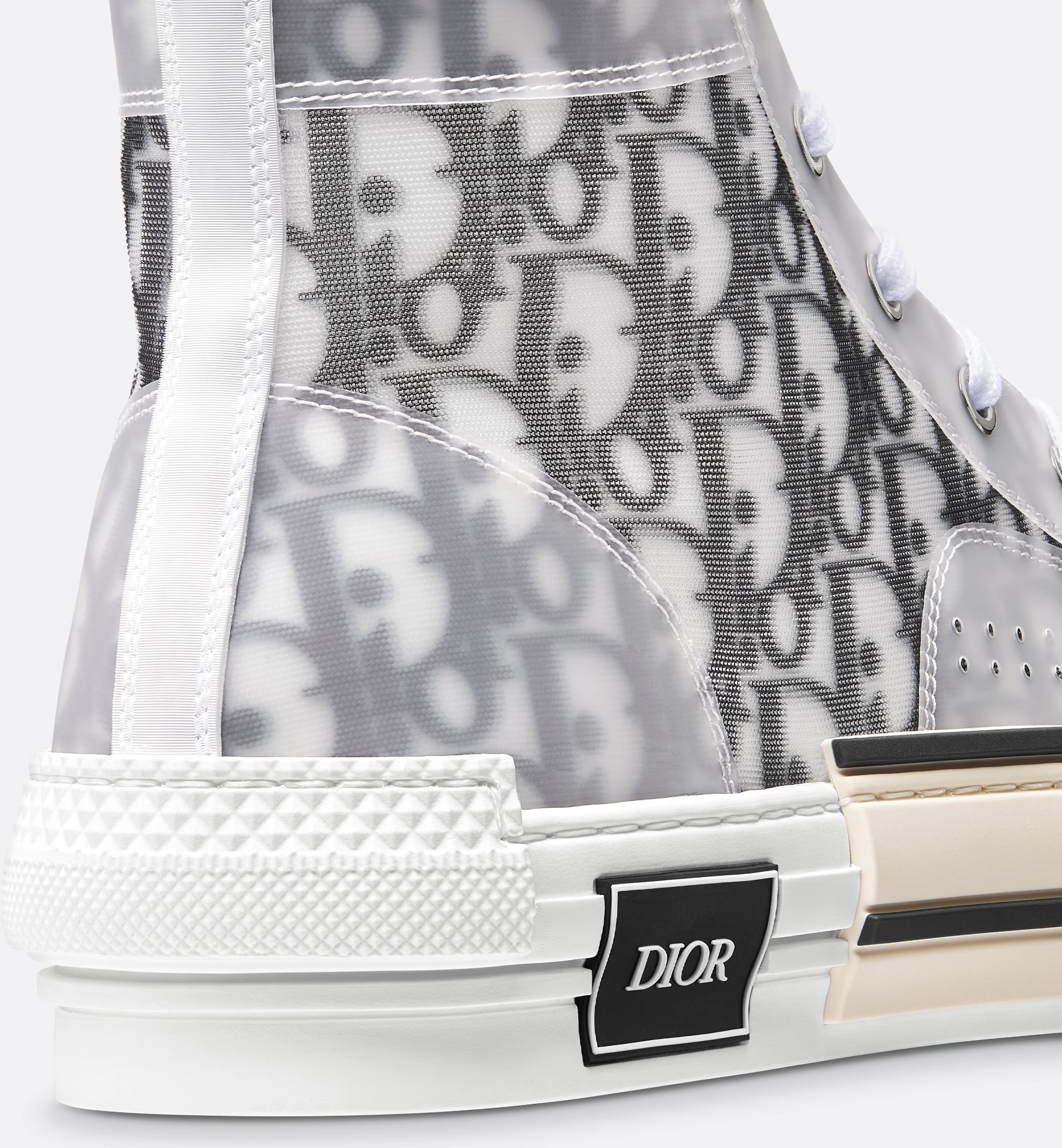 B23 League High-Top Sneaker White and Black Dior Oblique Canvas | DIOR