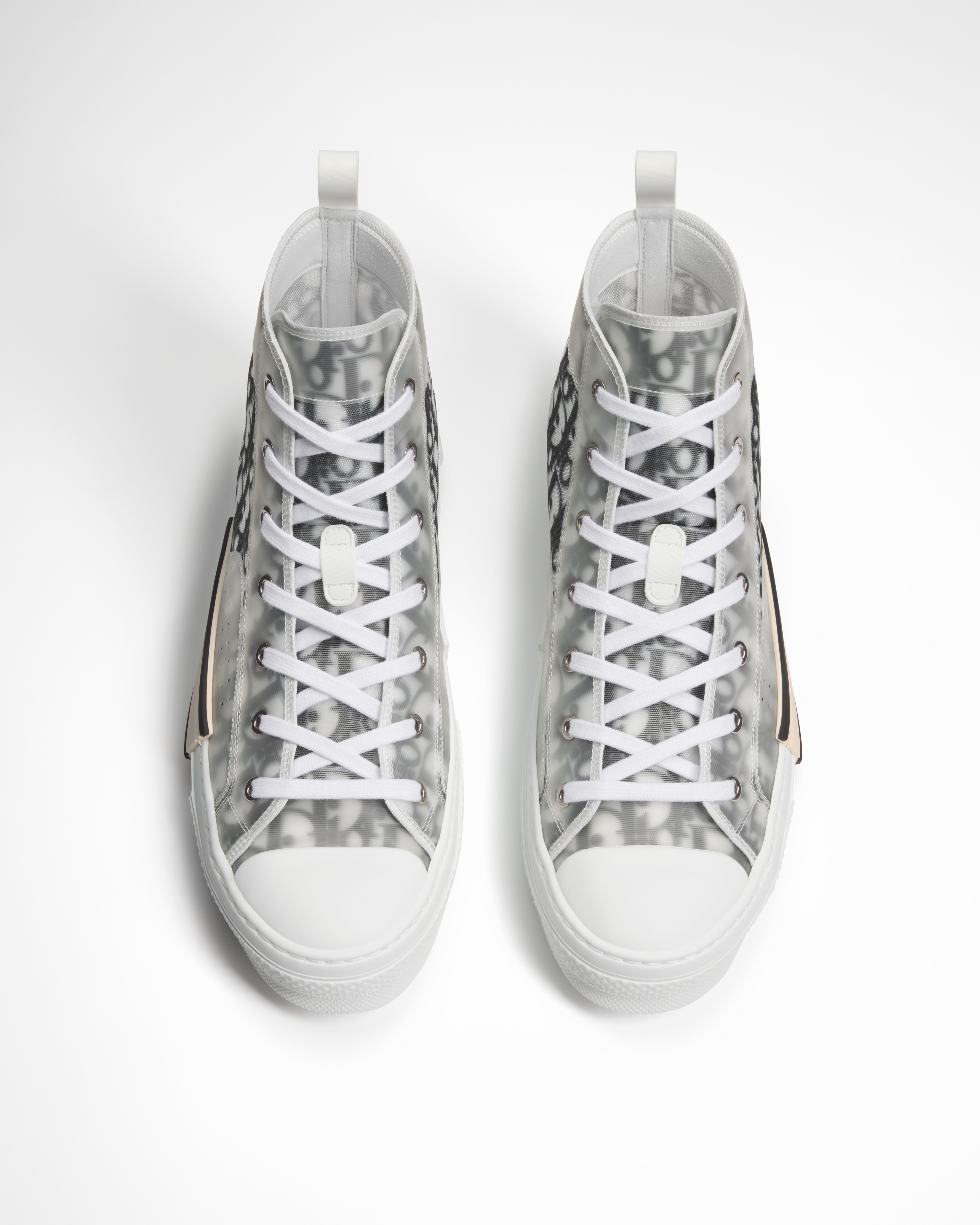 B23 League High Top Sneaker Dior Oblique Canvas in Weiß und Schwarz E06