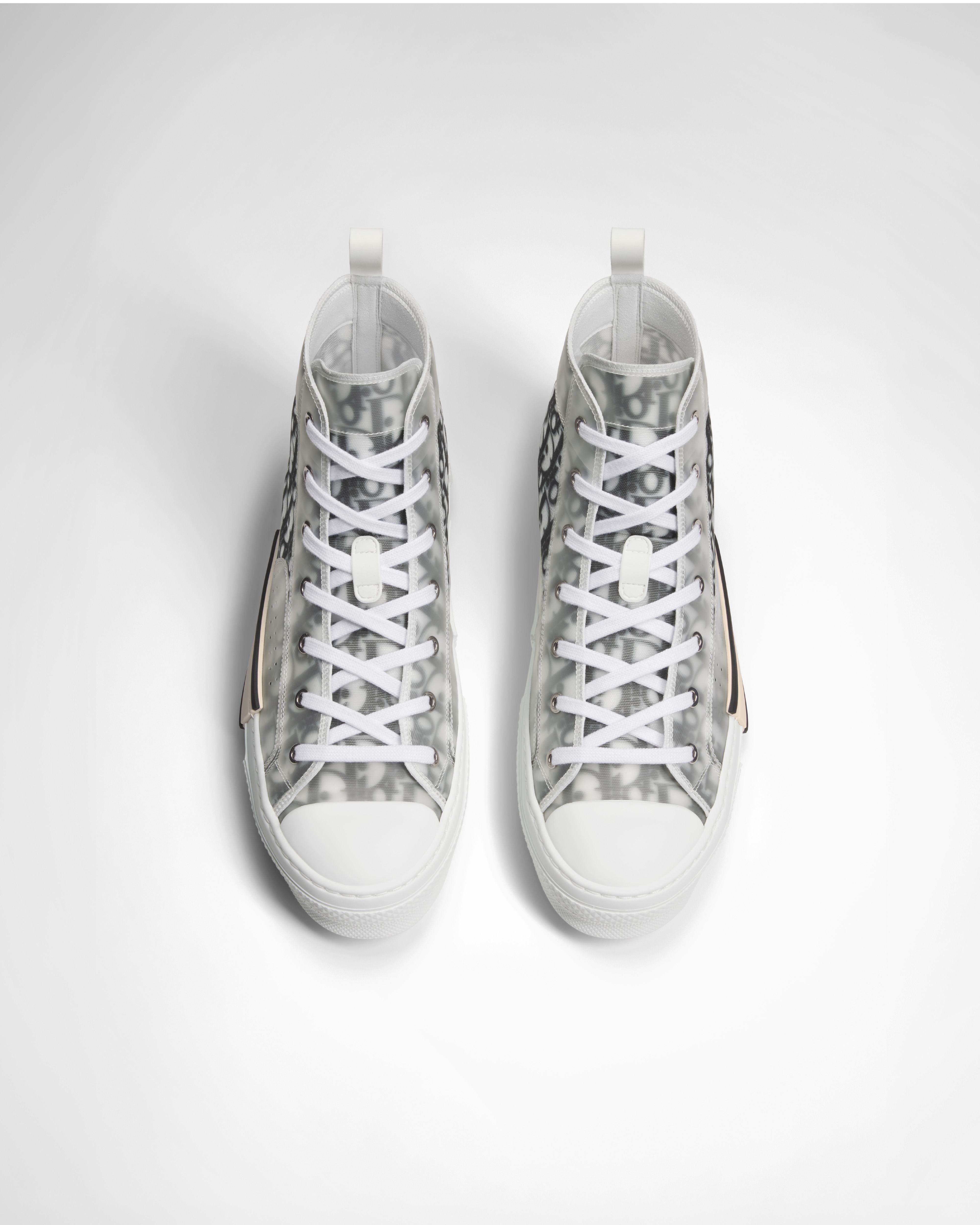 B23 League High-Top Sneaker White and Black Dior Oblique Canvas E06