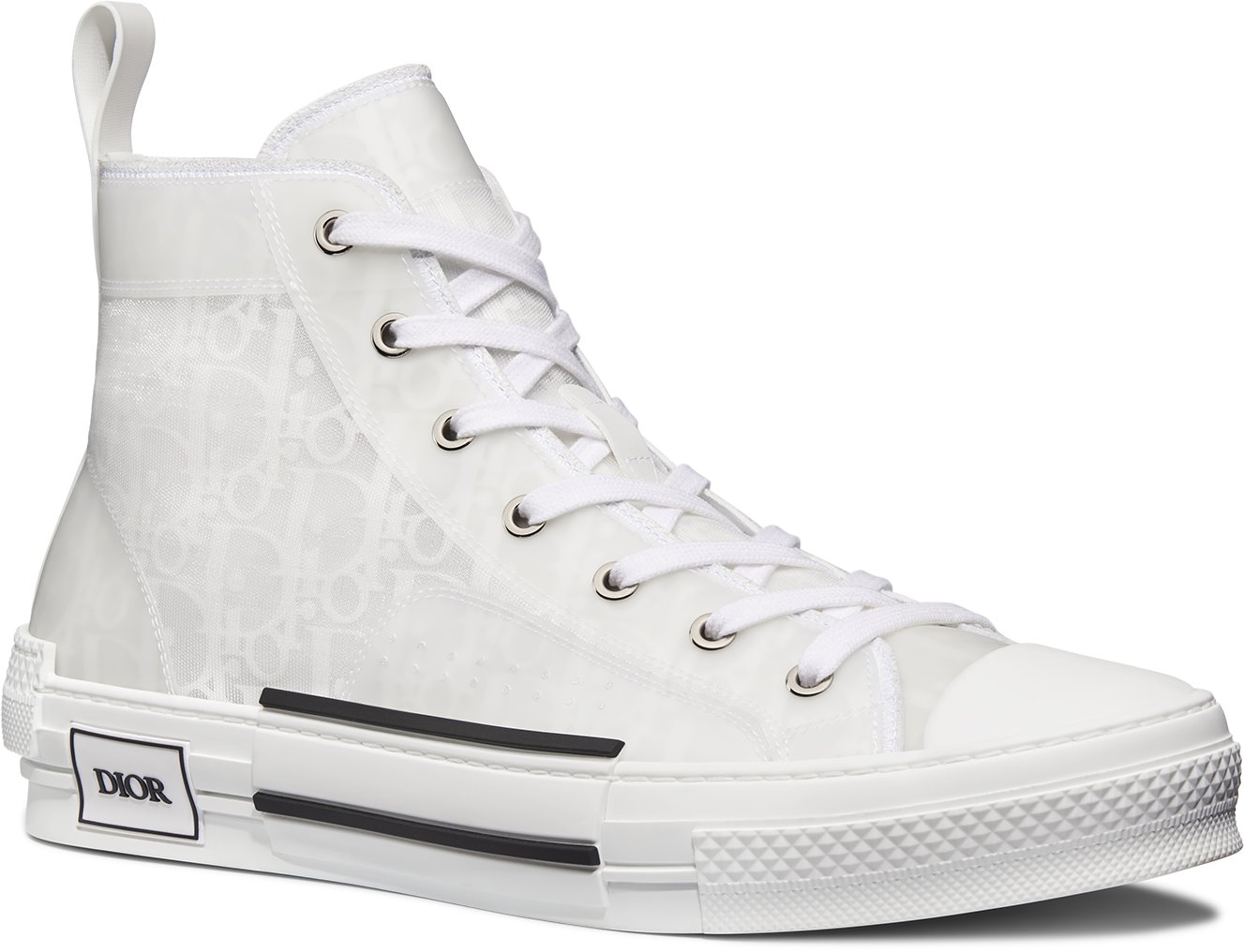B23 High Top Sneaker White Dior Oblique Canvas DIOR