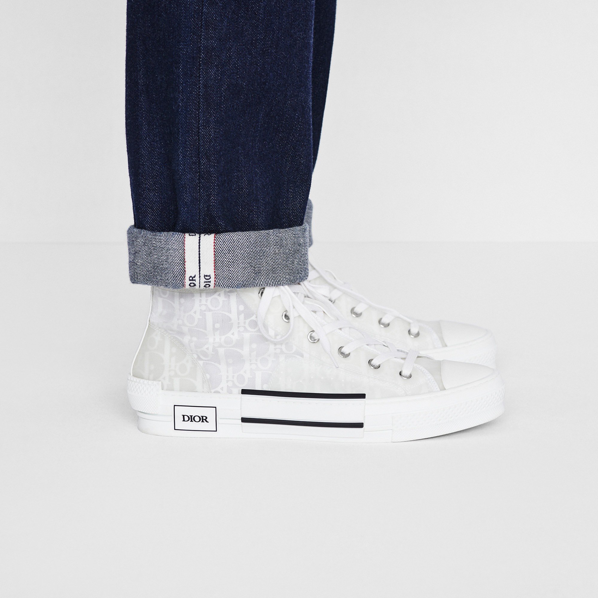 B23 High Top Sneaker White Dior Oblique Canvas DIOR