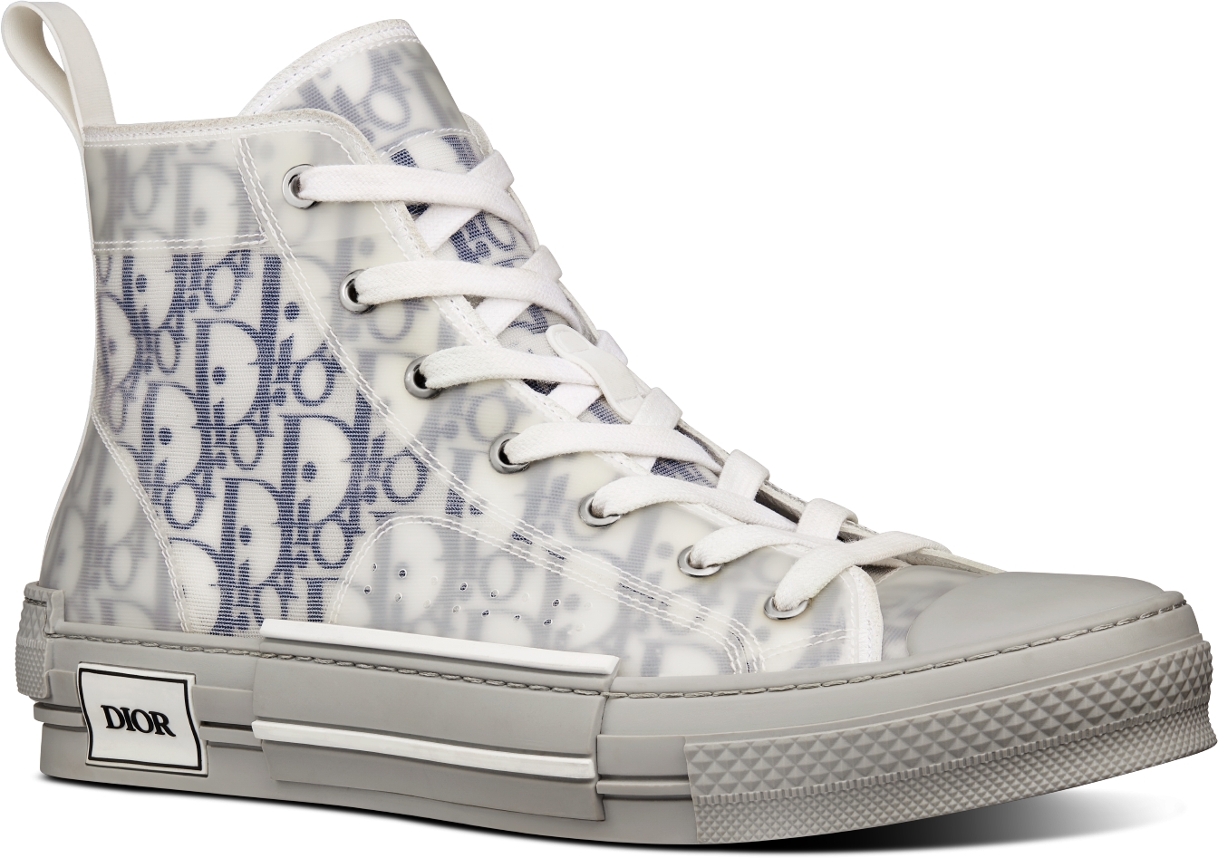 B23 High-Top Sneaker White and Navy Blue Dior Oblique Canvas | DIOR