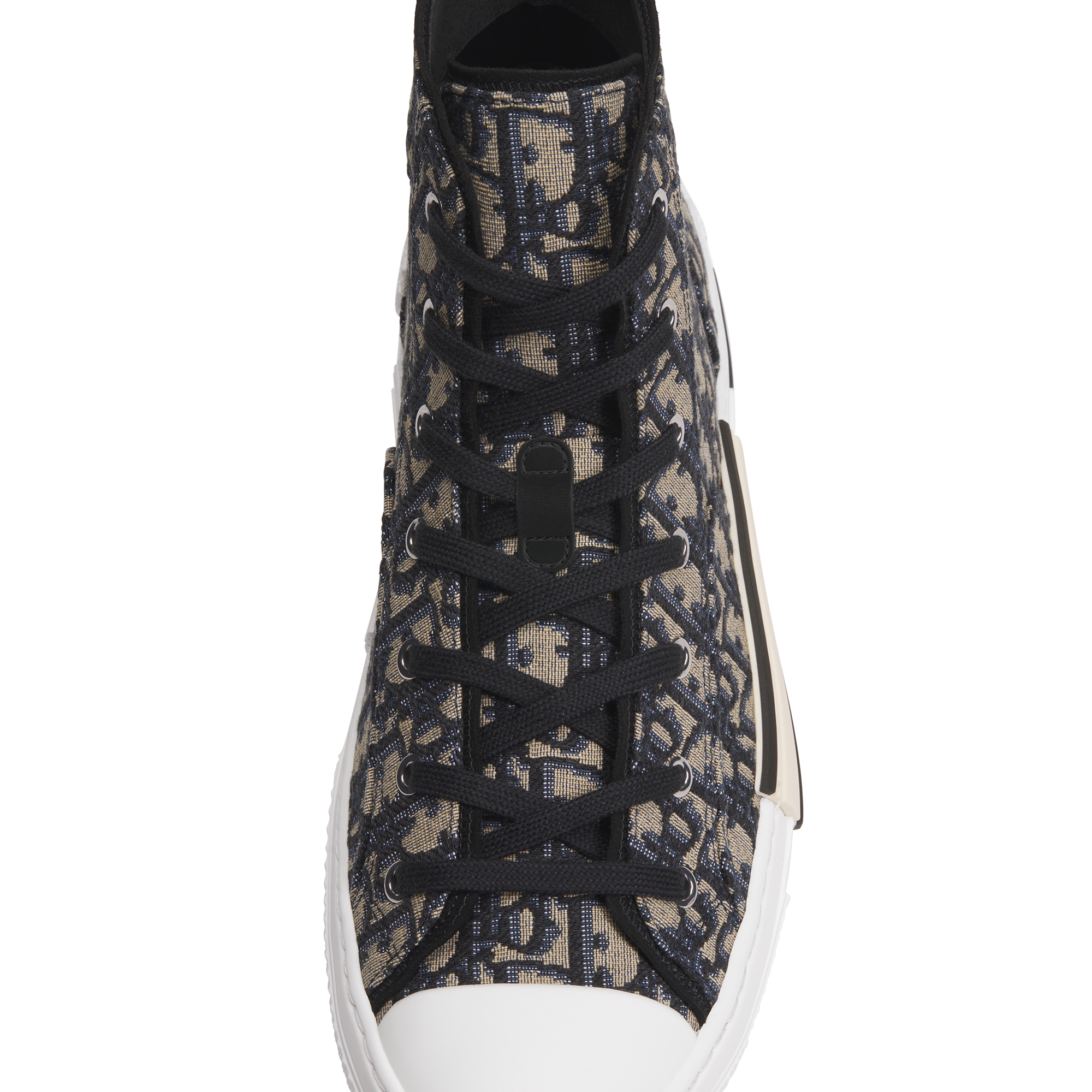 B23 League High-Top Sneaker Beige and Black Dior Oblique Jacquard E12