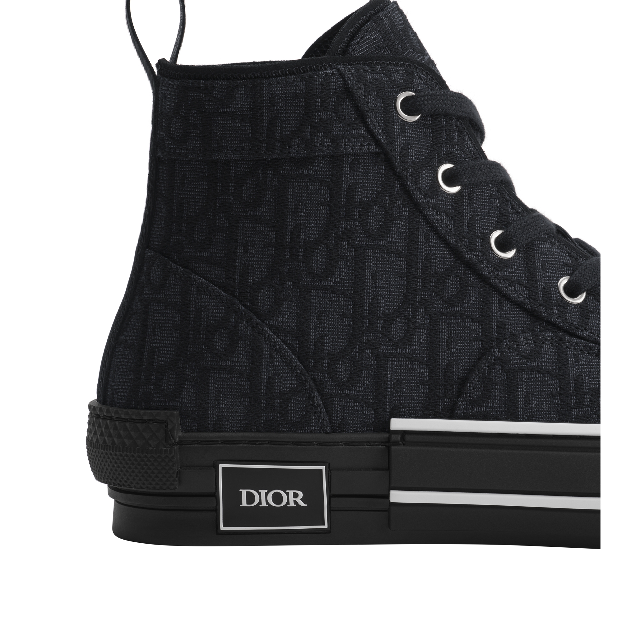 B23 League High-Top Sneaker Black Dior Oblique Jacquard E09