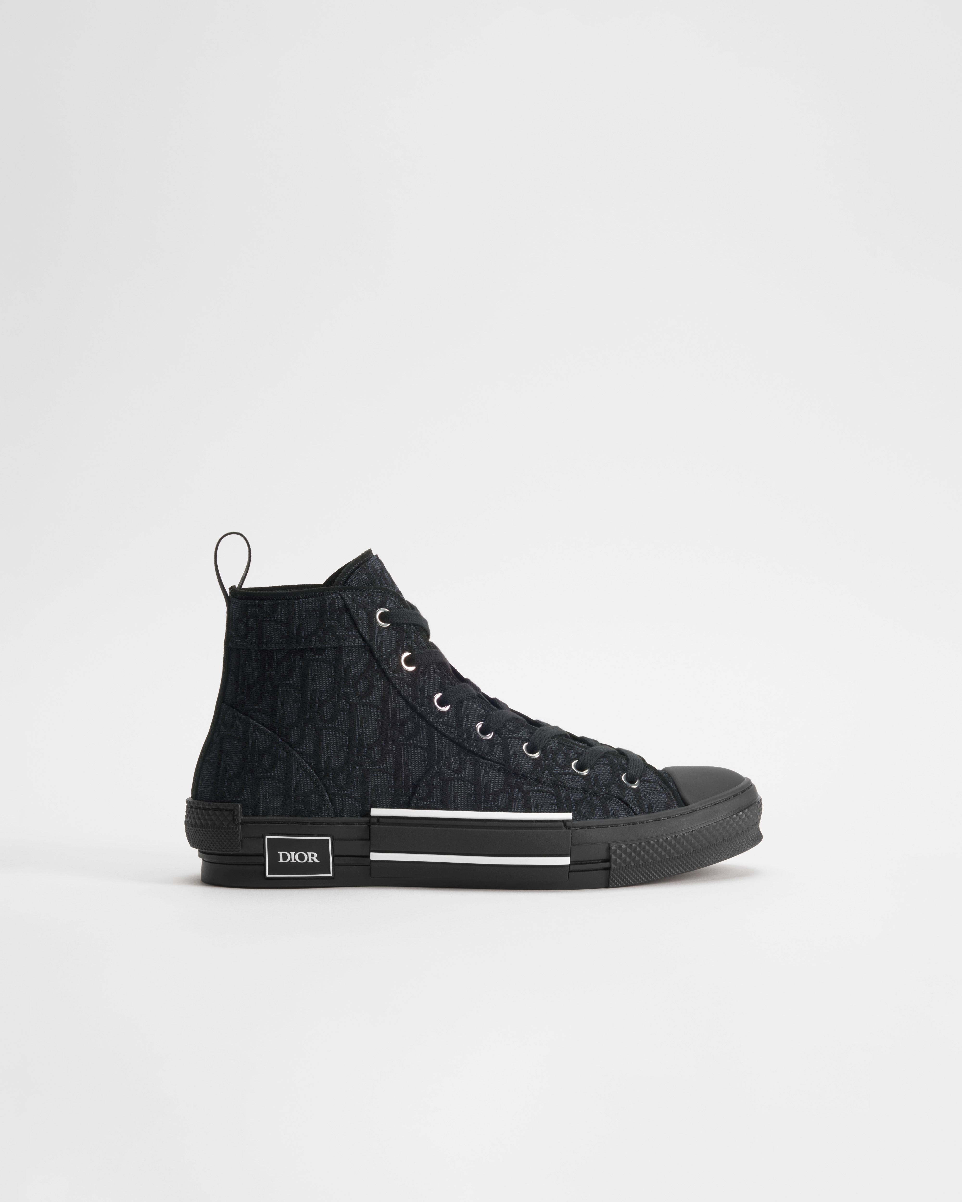 Sneaker B23 League haute Toile jacquard Dior Oblique noir E02