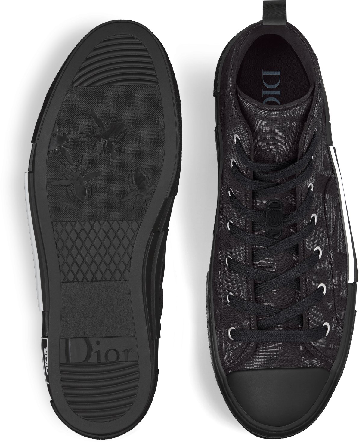 B23 High Top Sneaker Black Maxi Dior Oblique Jacquard DIOR