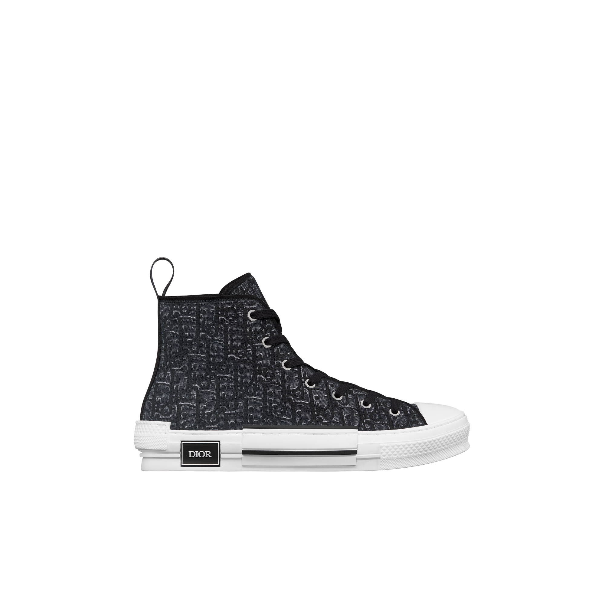 B23 League High-Top Sneaker Silver-Tone Metallic Black Dior