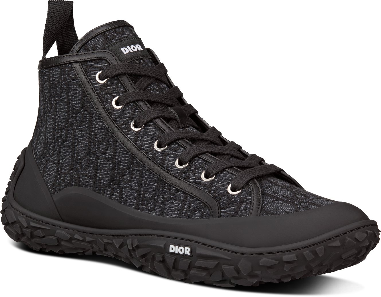 Diorizon Ankle Boot Beige and Black Dior Oblique Jacquard and Black Rubber DIOR
