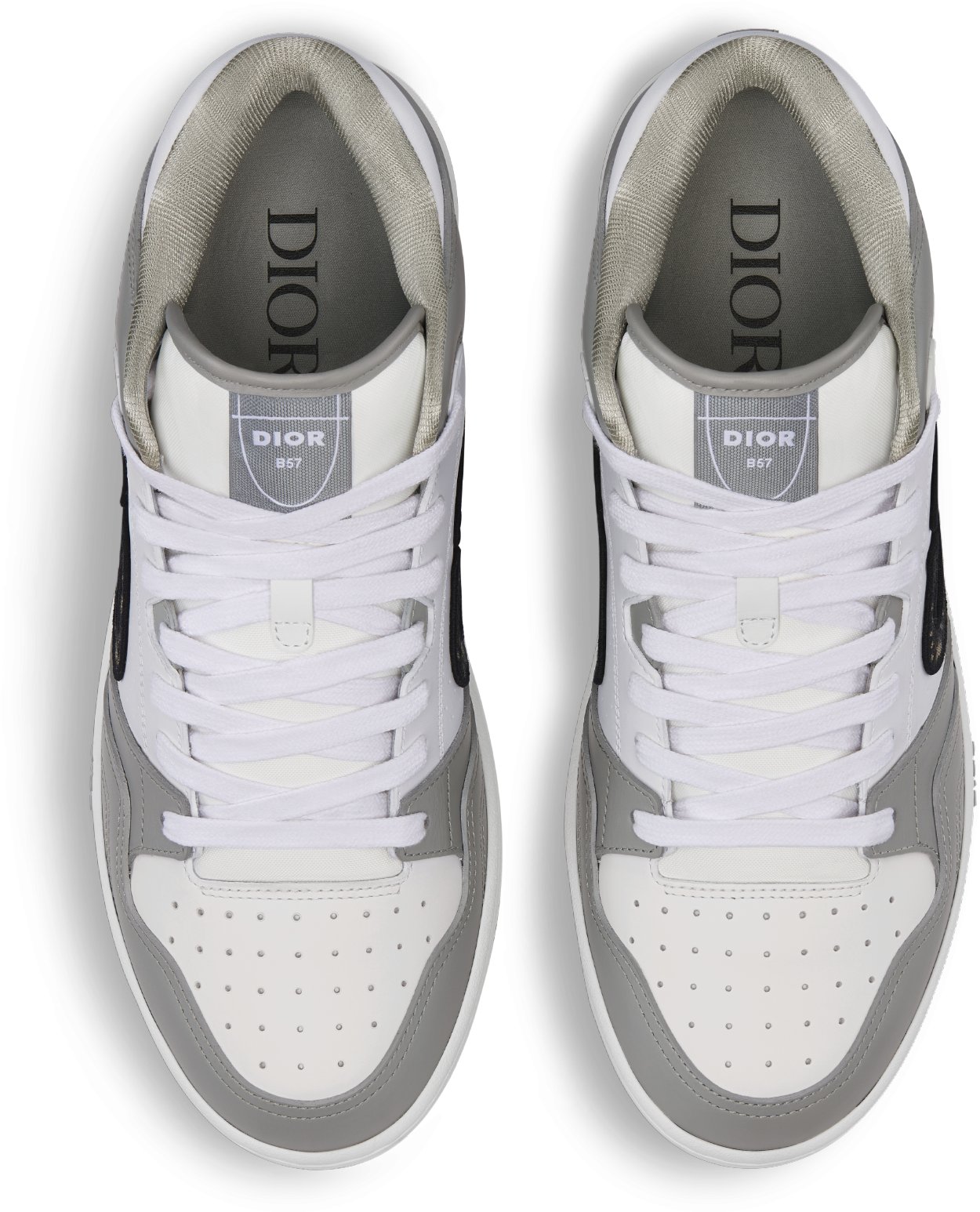 DIOR | B57 ミッドトップ スニーカー スムースカーフスキン & ディオール オブリーク ジャカード