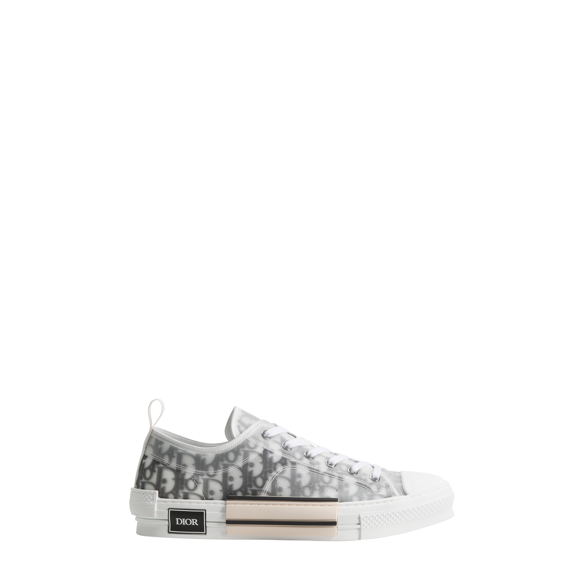 B23 League Low-Top Sneaker White and Black Dior Oblique Canvas E02