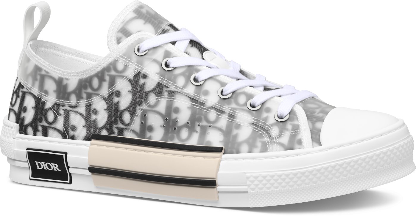 Hoge B23 sneaker Wit en zwart Dior Oblique canvas DIOR