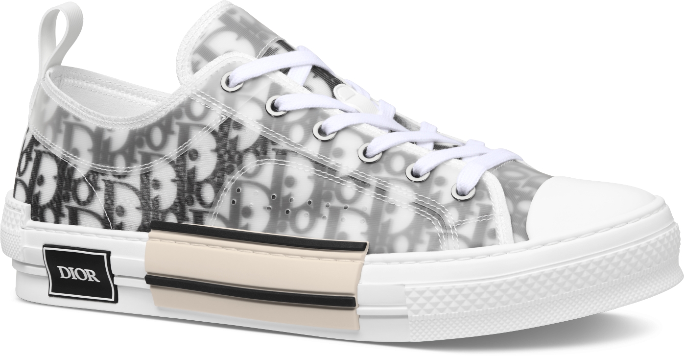 Sneaker B23 basse Toile Dior Oblique blanc et noir DIOR