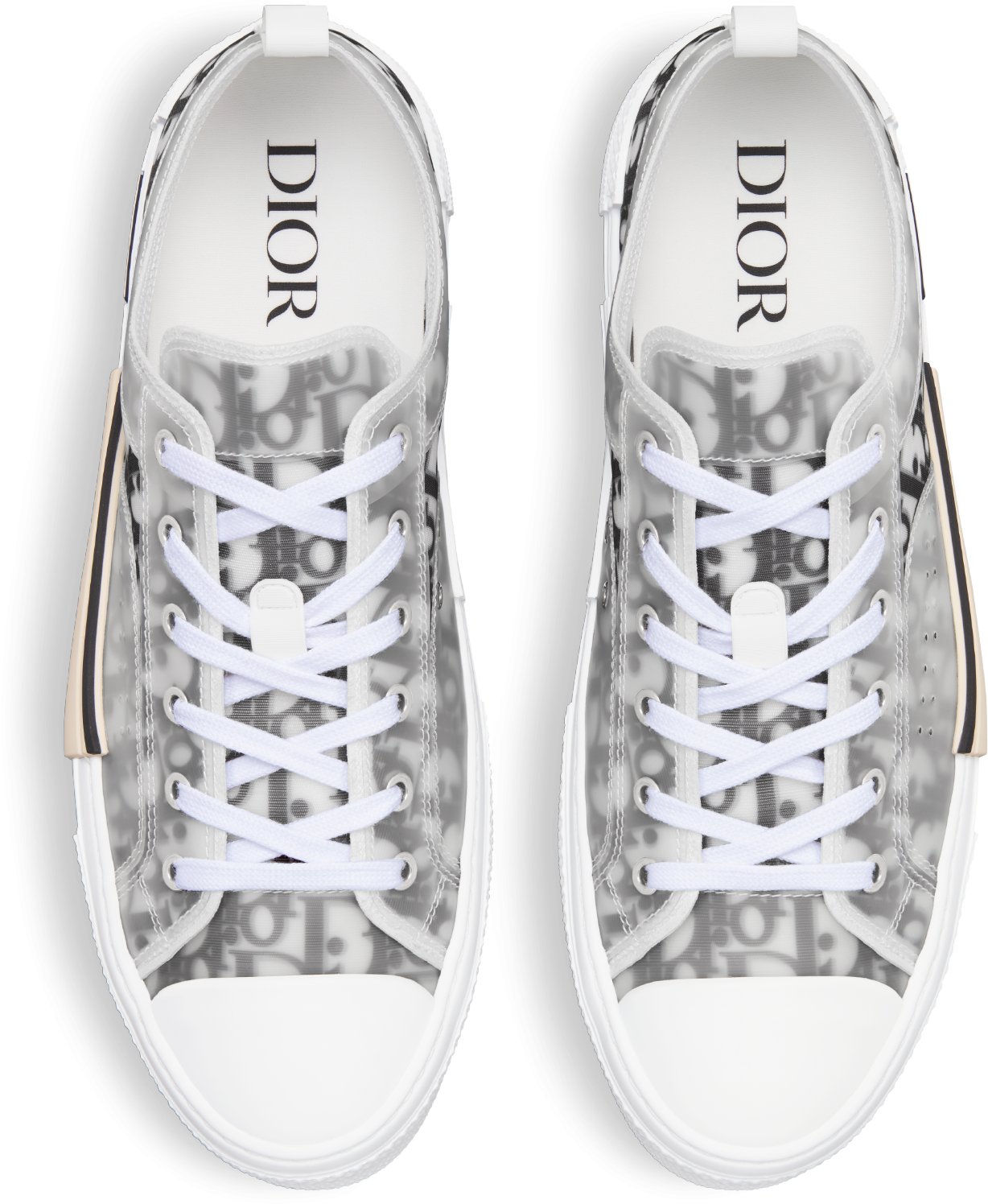 B23 Low Top Sneaker White and Black Dior Oblique Canvas DIOR