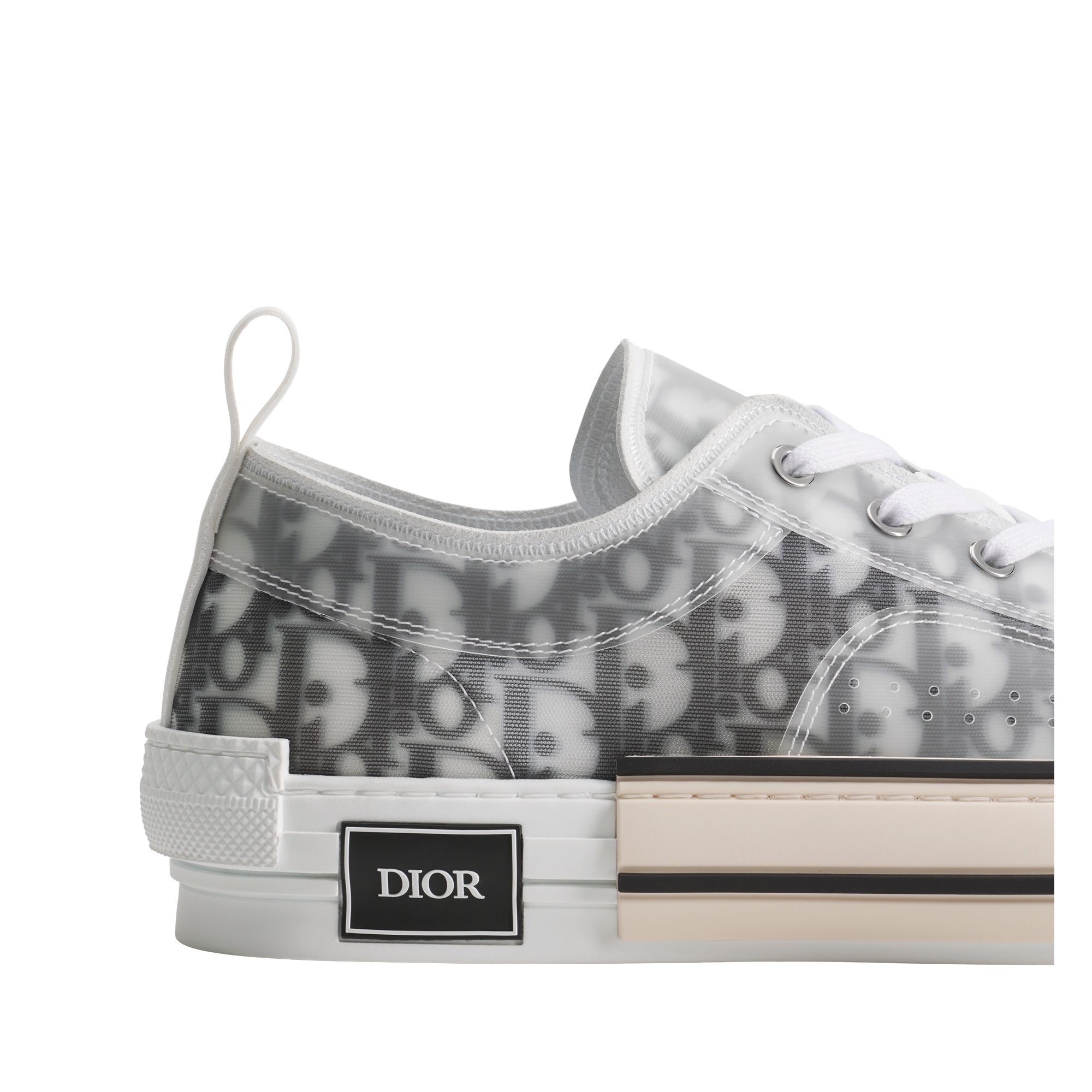 B23 League Low-Top Sneaker White and Black Dior Oblique Canvas E09