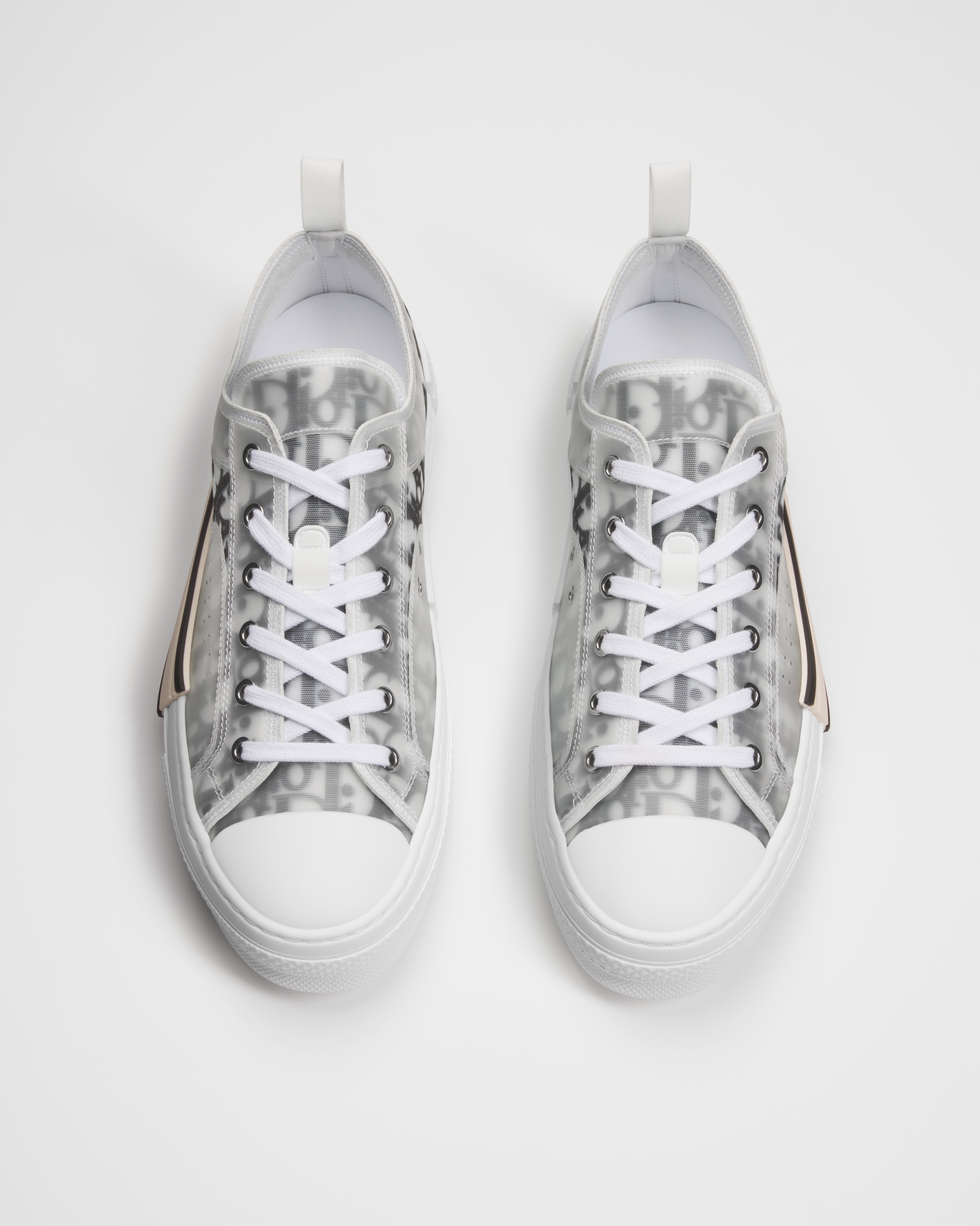 B23 League Low-Top Sneaker White and Black Dior Oblique Canvas E06