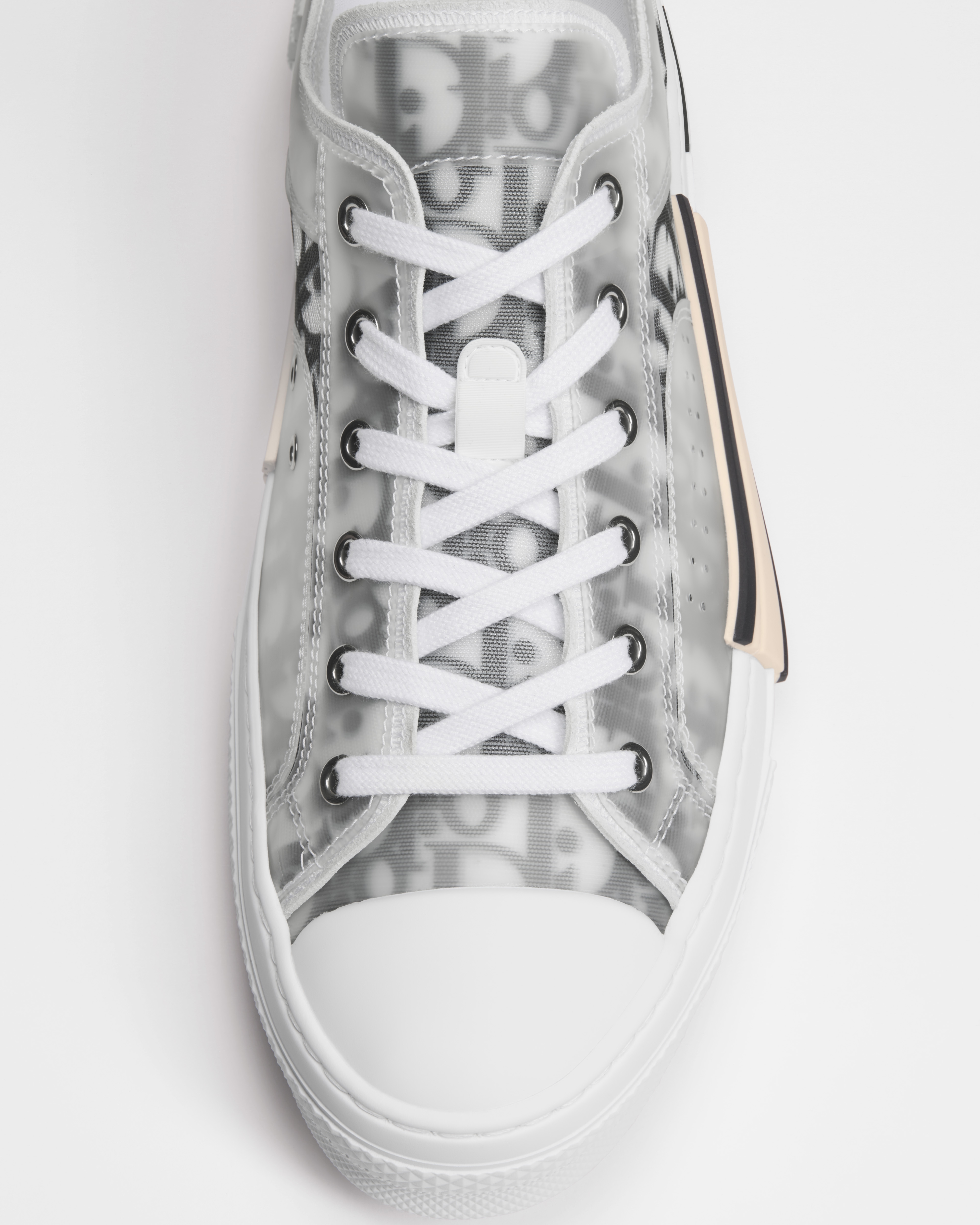 B23 League Low-Top Sneaker White and Black Dior Oblique Canvas E12