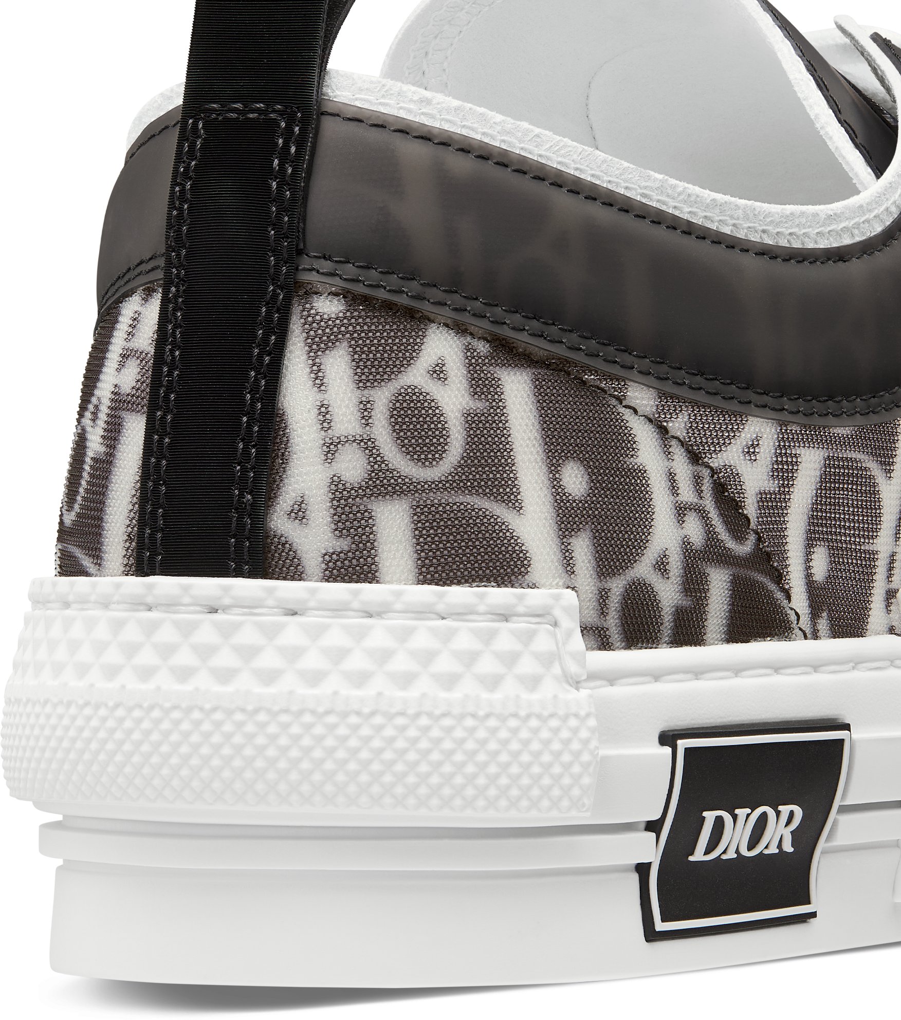 DIOR B23 Low Top Sneaker Black And White Dior Oblique Canvas Size 44.5 Men