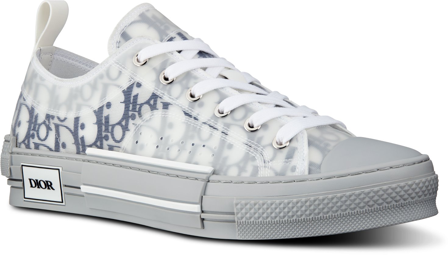 B23 Low Top Sneaker White and Navy Blue Dior Oblique Canvas DIOR