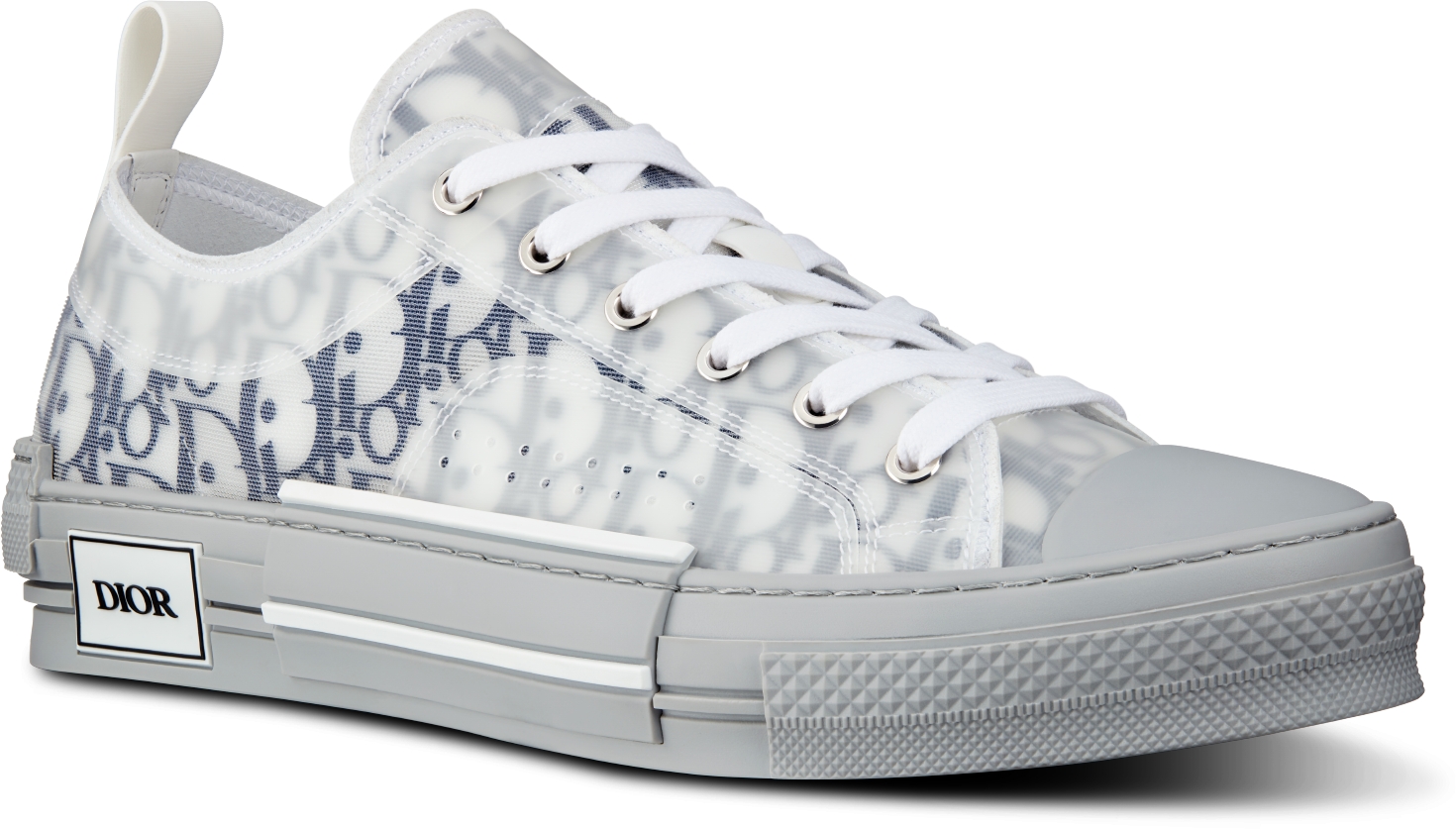 B23 High-Top Sneaker White and Navy Blue Dior Oblique Canvas | DIOR