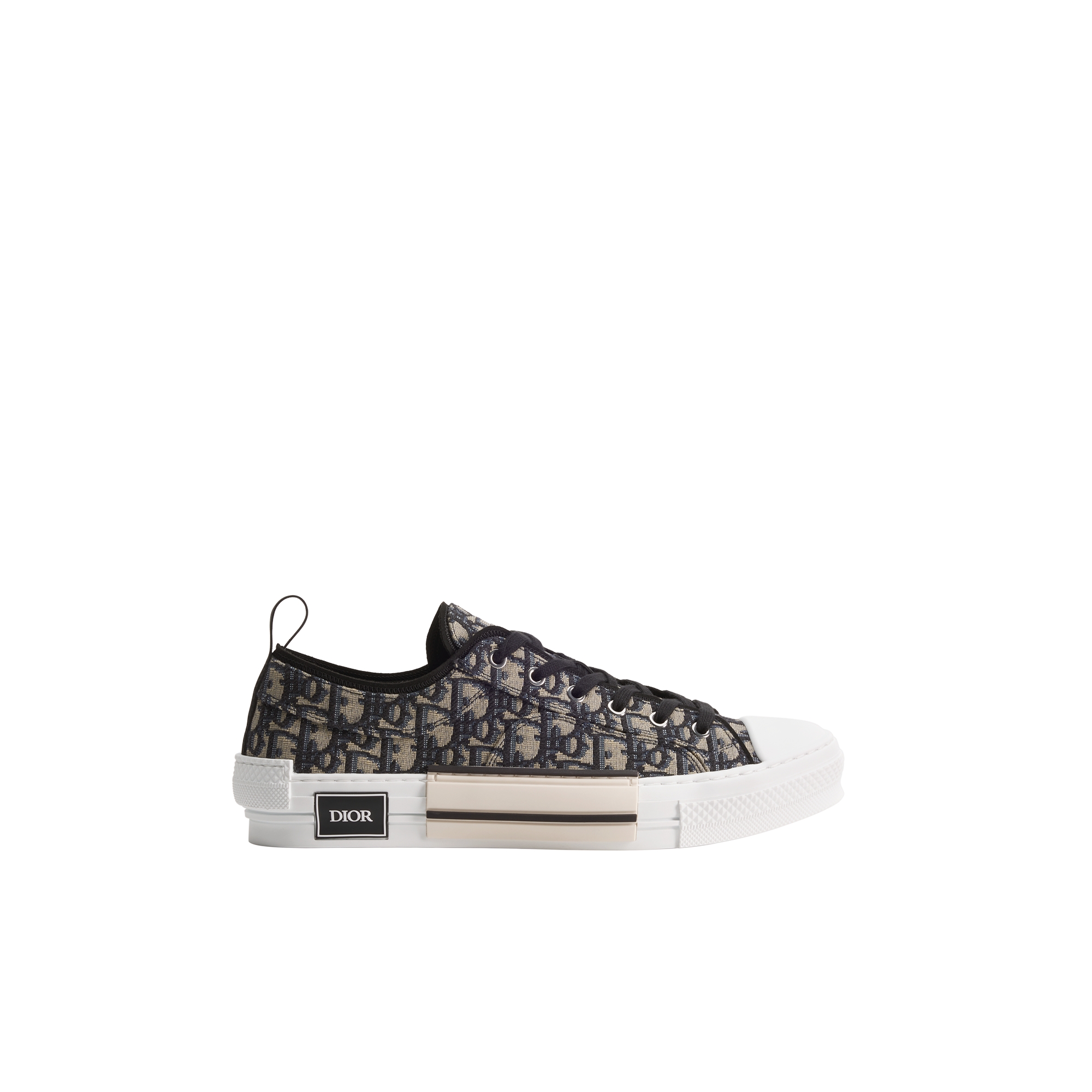 B23 League Low-Top Sneaker Beige and Black Dior Oblique Jacquard E02