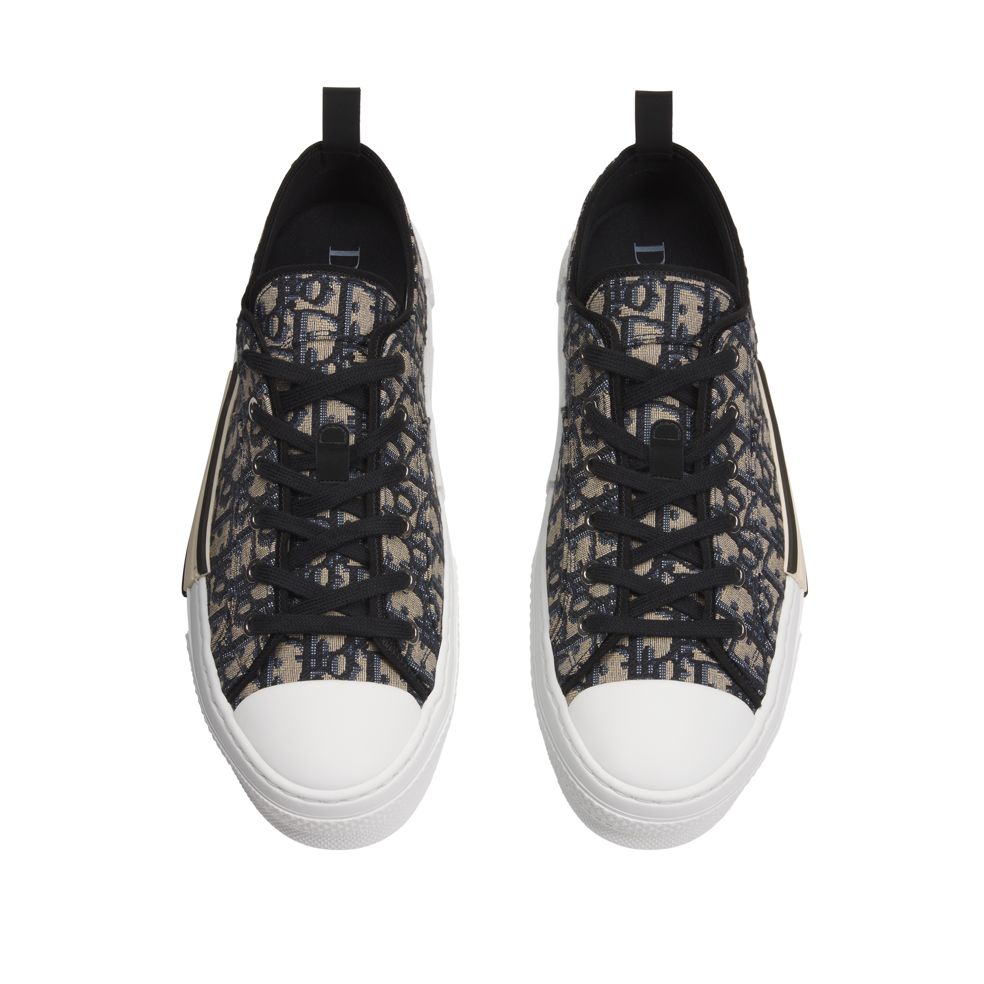 B23 League Low-Top Sneaker Beige and Black Dior Oblique Jacquard E06