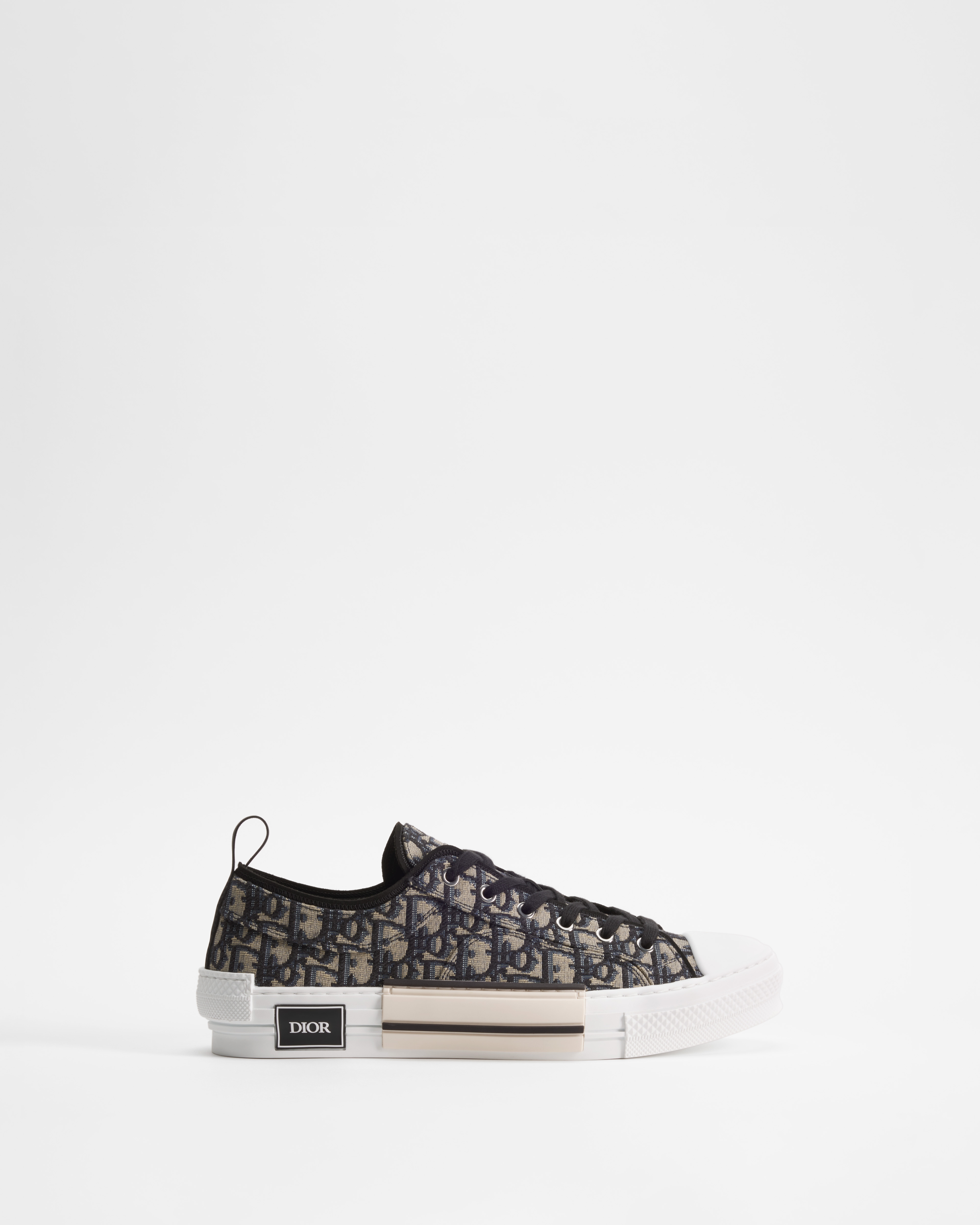 B23 League Low-Top Sneaker Beige and Black Dior Oblique Jacquard E02