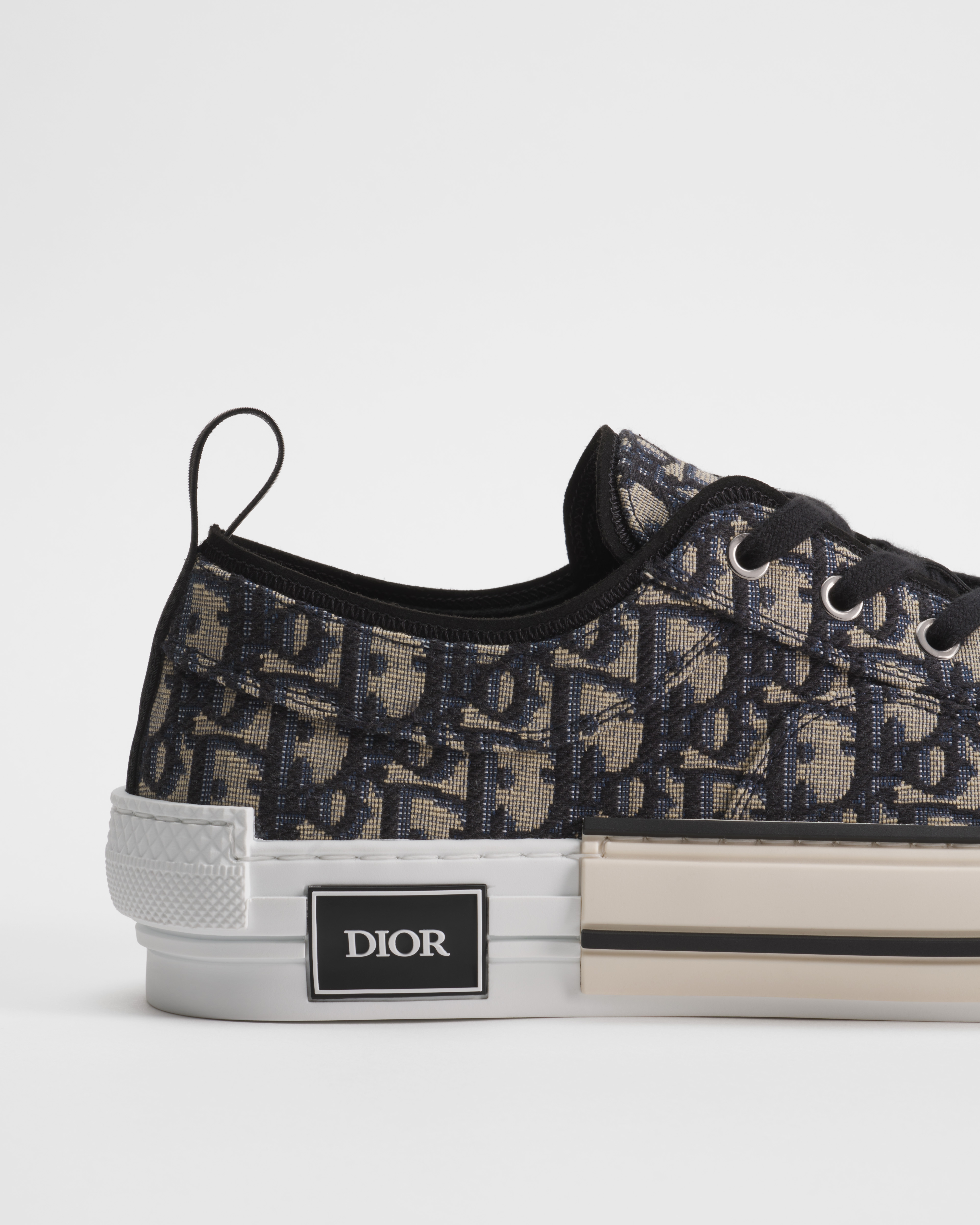 B23 League Low-Top Sneaker Beige and Black Dior Oblique Jacquard E09