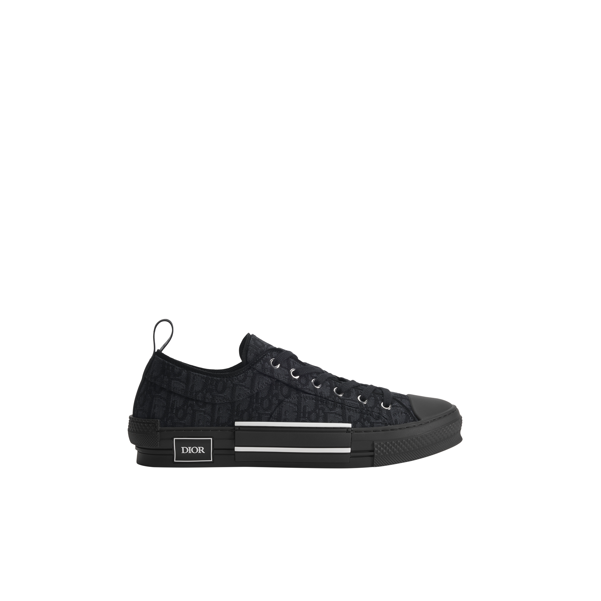 B23 League Low-Top Sneaker Black Dior Oblique Jacquard E02