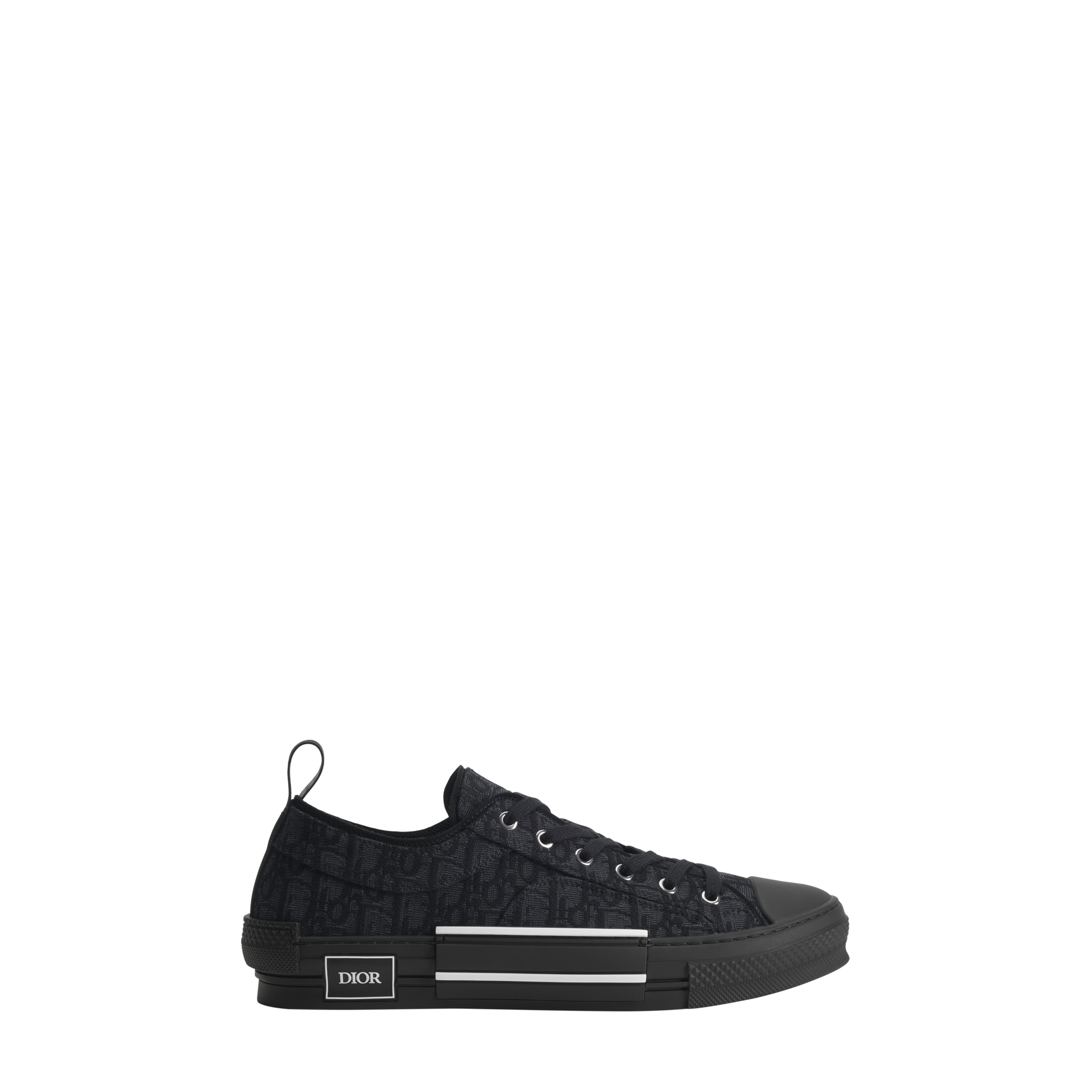 B23 League Low-Top Sneaker Black Dior Oblique Jacquard E02