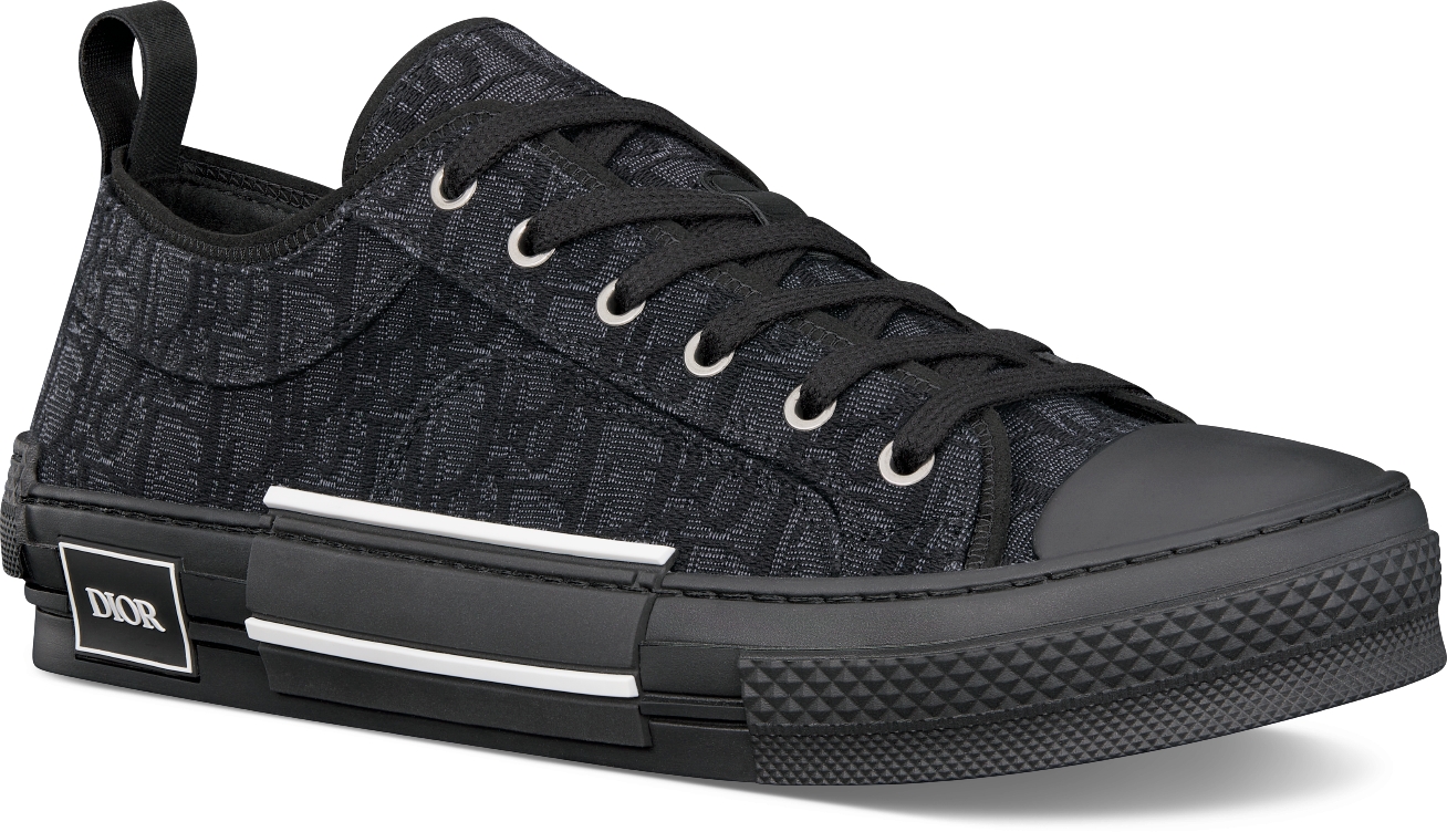 Lage B23 sneaker Zwarte Dior Oblique jacquard DIOR