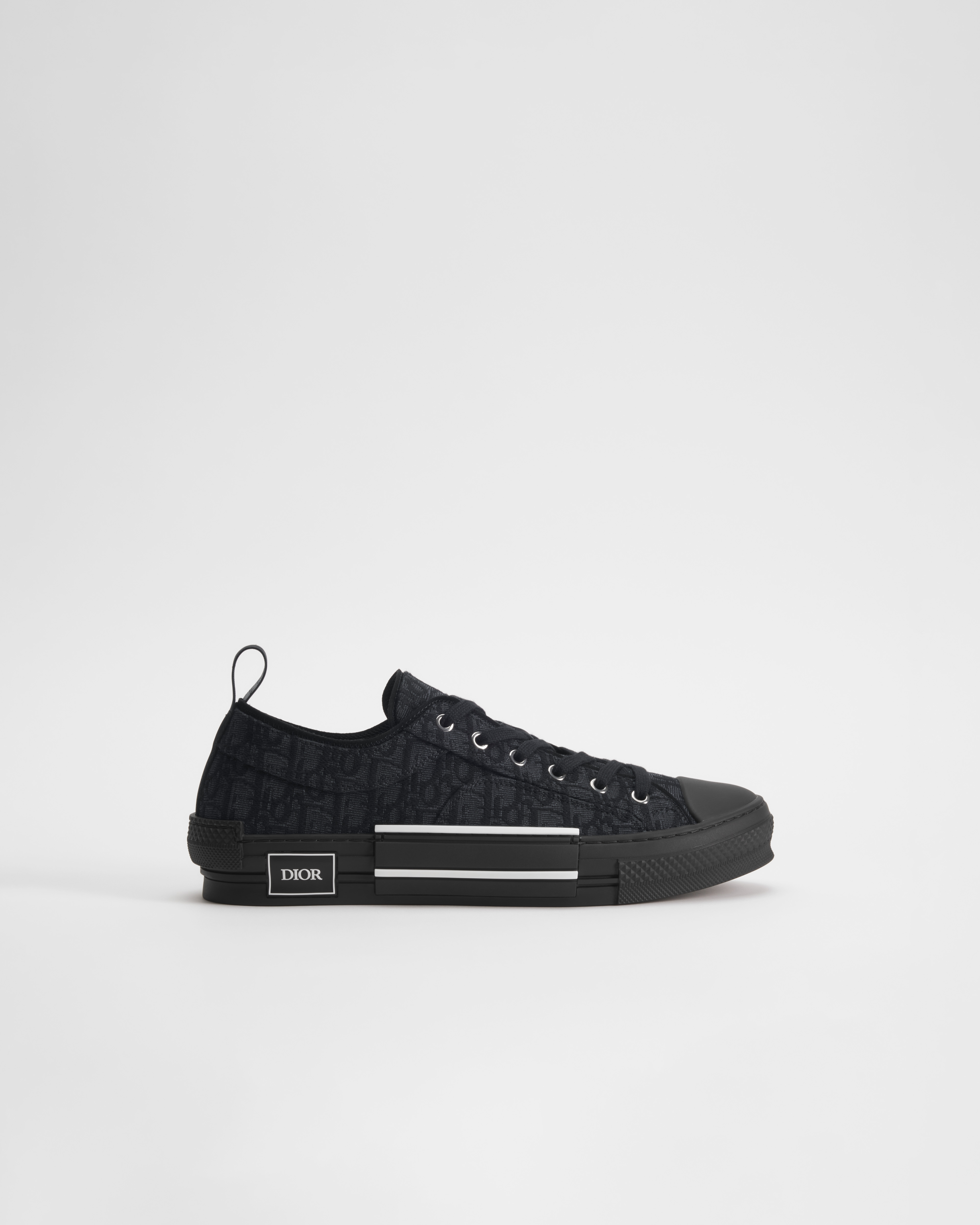 B23 League Low-Top Sneaker Black Dior Oblique Jacquard E02