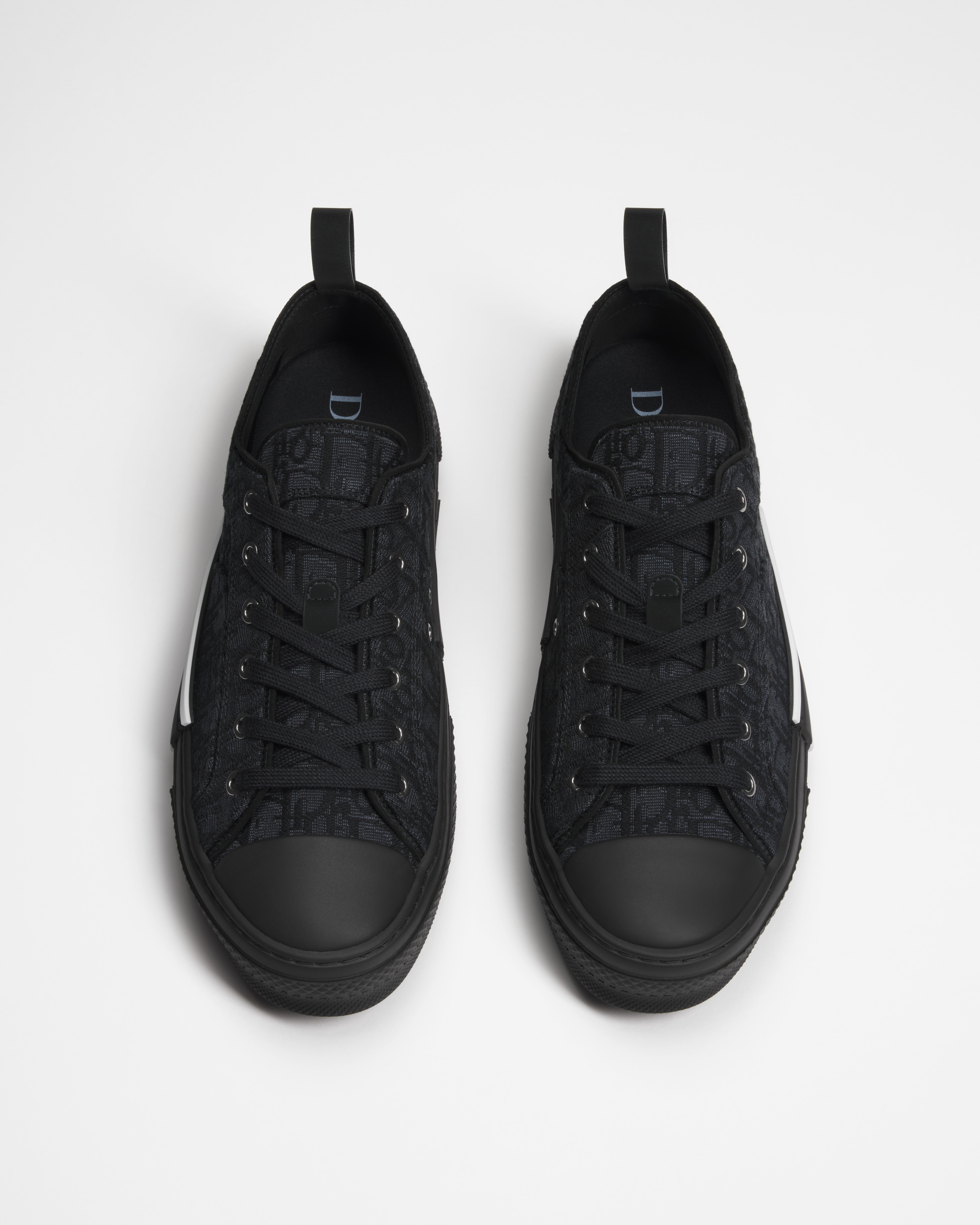 B23 League Low-Top Sneaker Black Dior Oblique Jacquard E06
