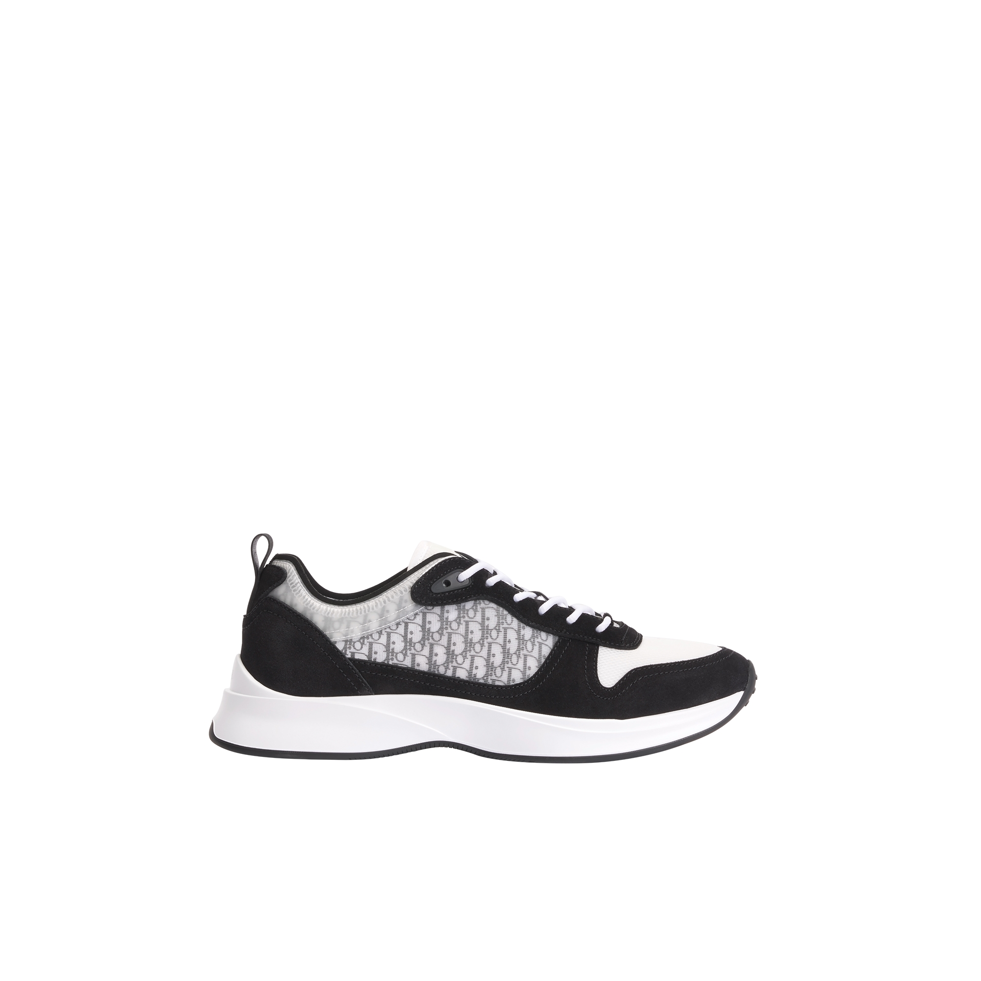 B25 Runner Sneaker Black Suede, White Technical Mesh and Black Dior Oblique Canvas E02