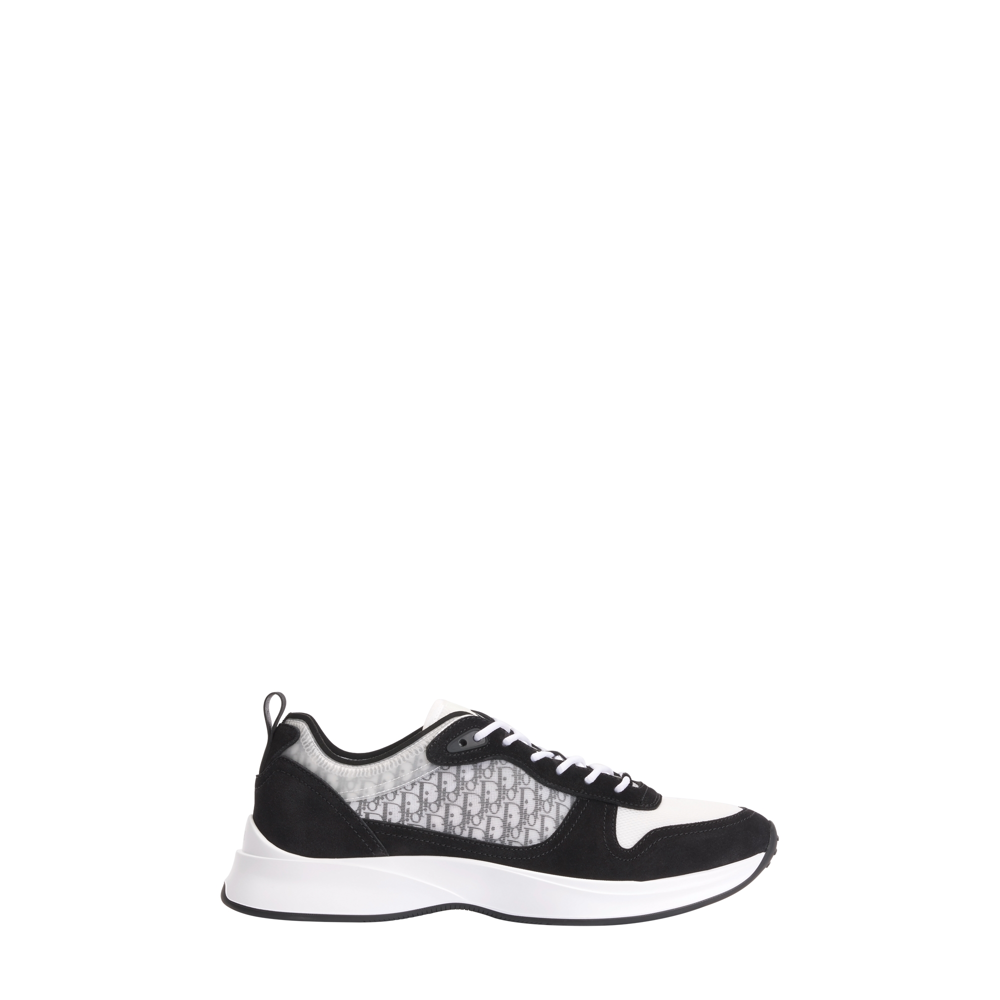 B25 Runner Sneaker Black Suede, White Technical Mesh and Black Dior Oblique Canvas E02