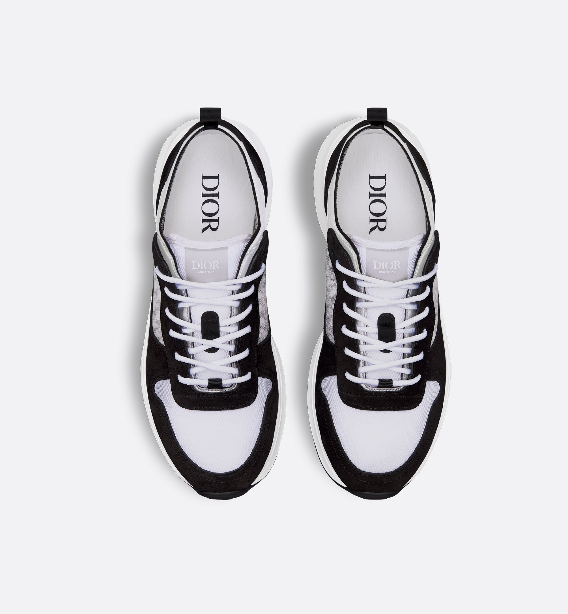 B25 Runner Sneaker Black Suede, White Technical Mesh and B25 Runner Sneaker Black Suede, White Technical Mesh and