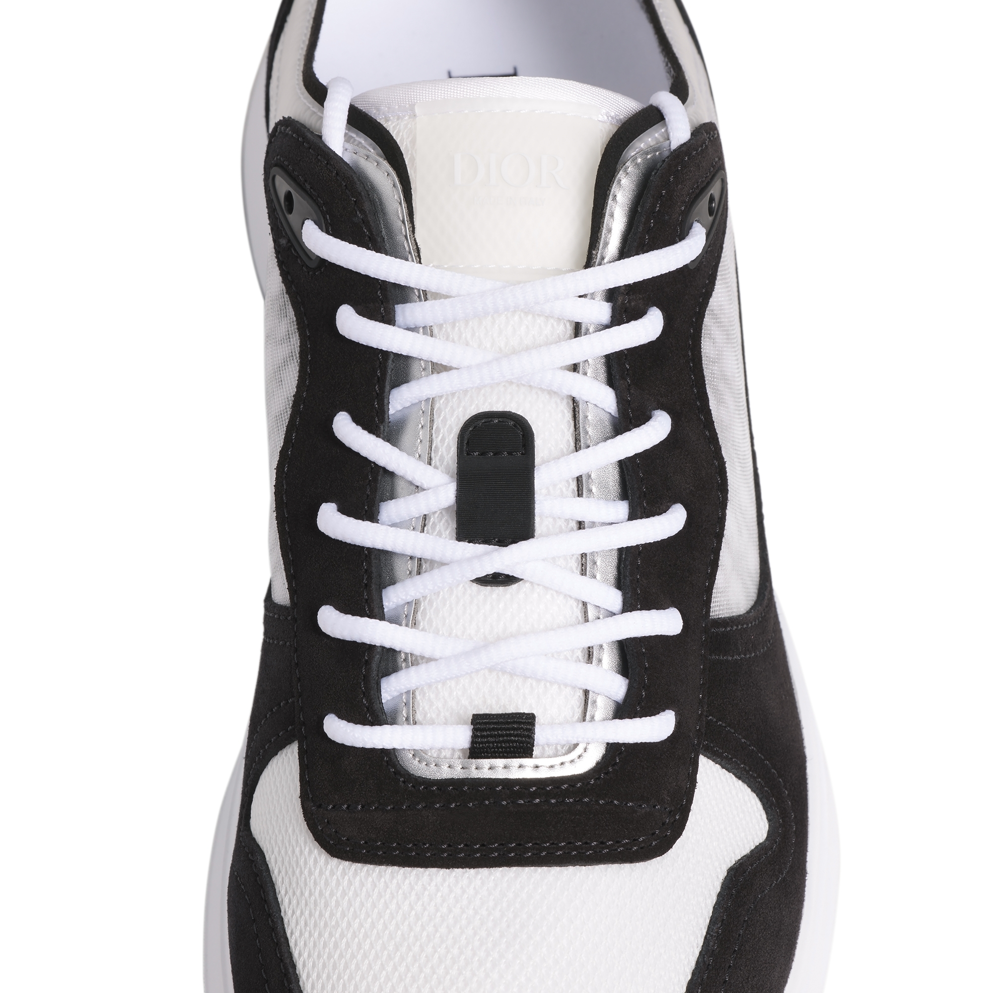 B25 Runner Sneaker Black Suede, White Technical Mesh and Black Dior Oblique Canvas E11