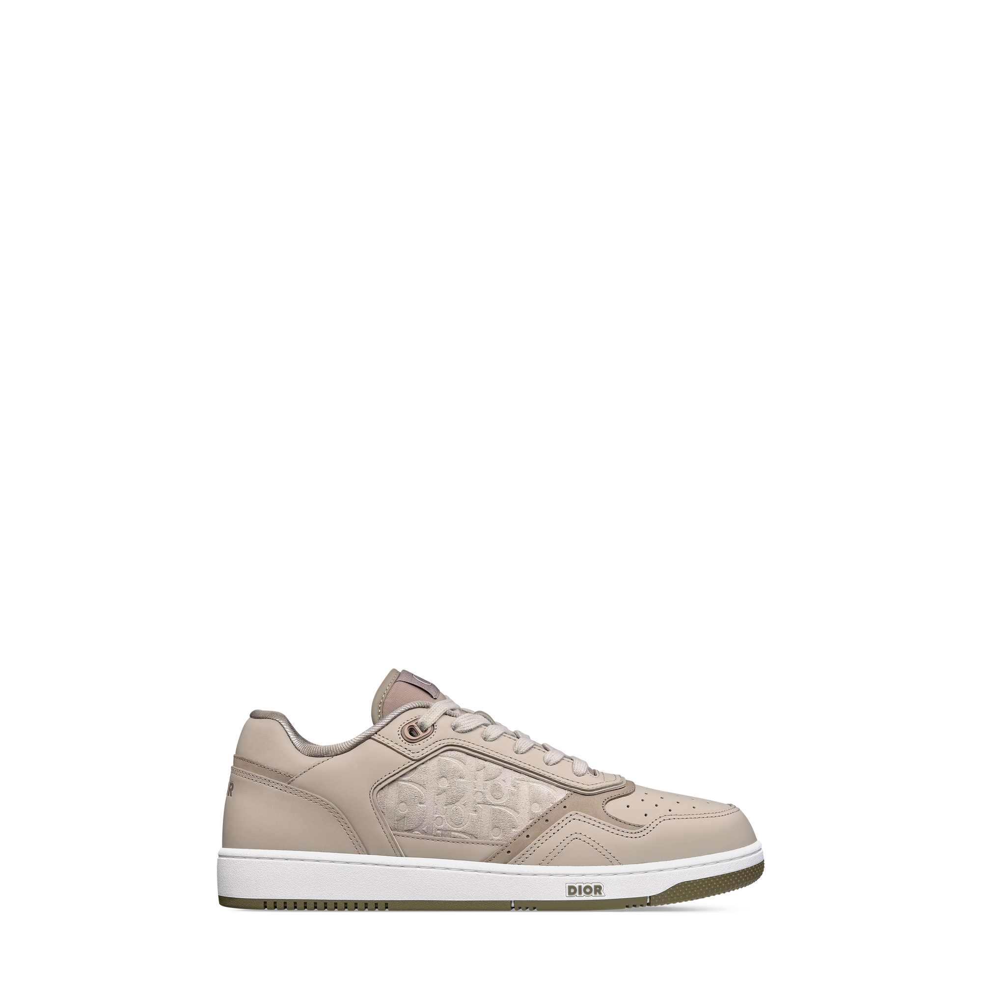  Piel de becerro lisa y ante con repujado Dior Oblique en gris