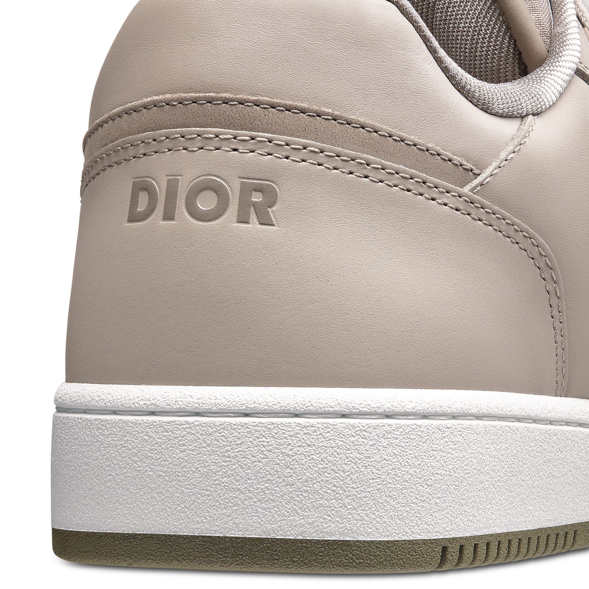 B27 Uptown Low Top Sneaker Glattes Kalbsleder in Grau und Veloursleder mit Dior Oblique Prägung in Grau E09